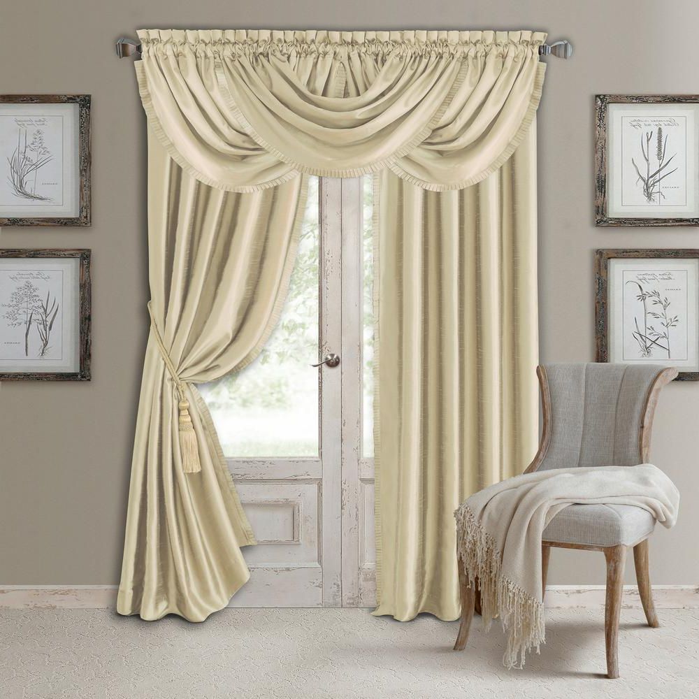 Elrene Versailles Faux Silk Blackout Window Curtain In Widely Used Elrene Versailles Pleated Blackout Curtain Panels (View 1 of 20)