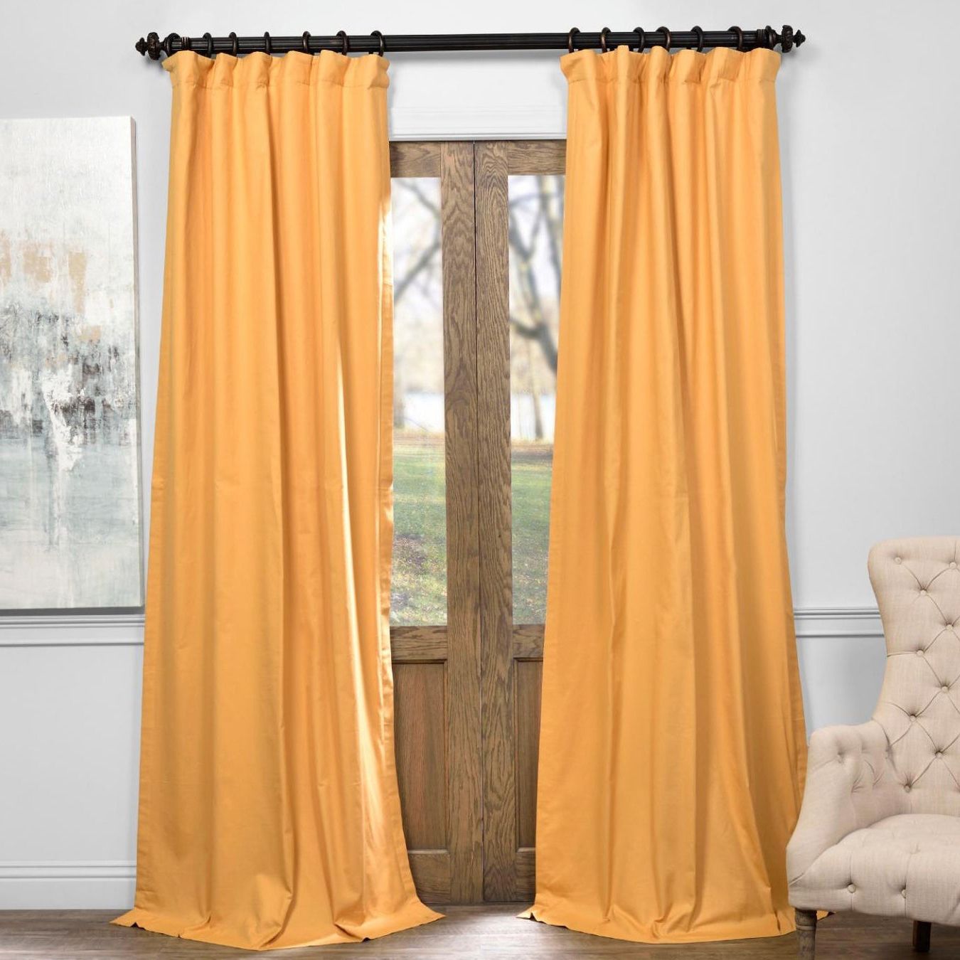 The 20 Best Collection of Solid Cotton True Blackout Curtain Panels