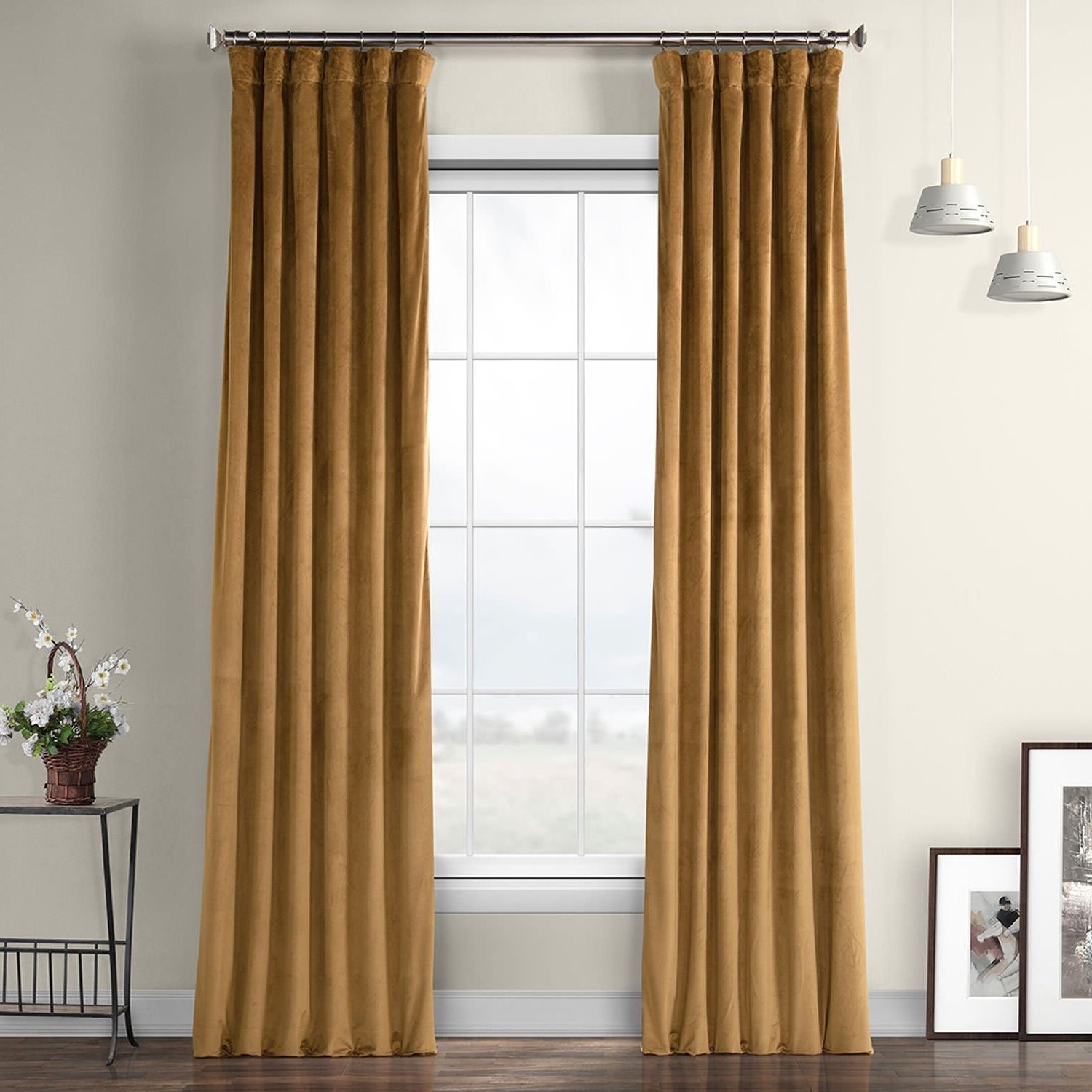 Fashionable Exclusive Fabrics Heritage Plush Velvet Single Curtain Panel Intended For Heritage Plush Velvet Single Curtain Panels (View 1 of 20)