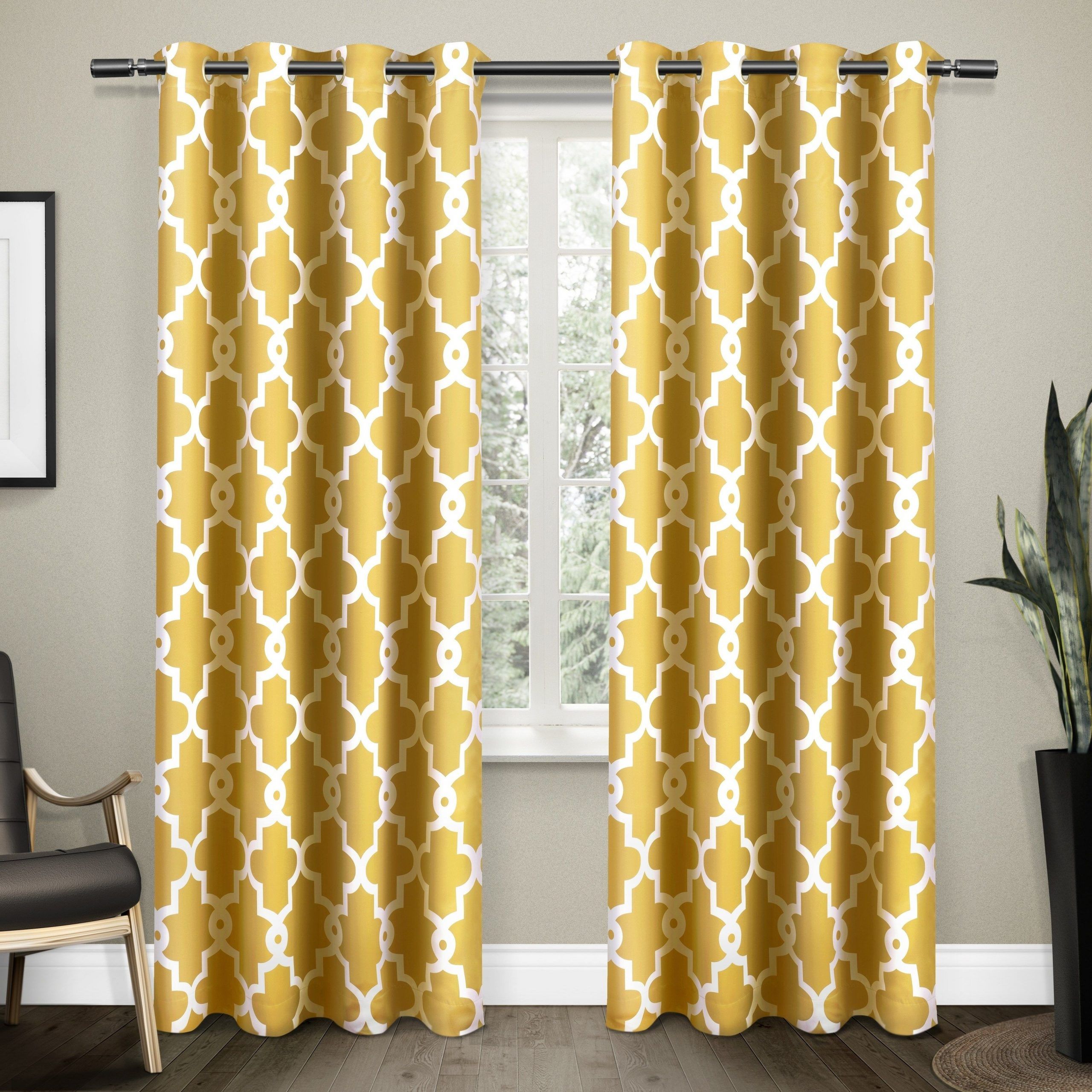 Fashionable The Curated Nomad Duane Blackout Curtain Panel Pairs Pertaining To Oliver & James Ati Home Ironwork Sateen Woven Blackout (View 9 of 20)