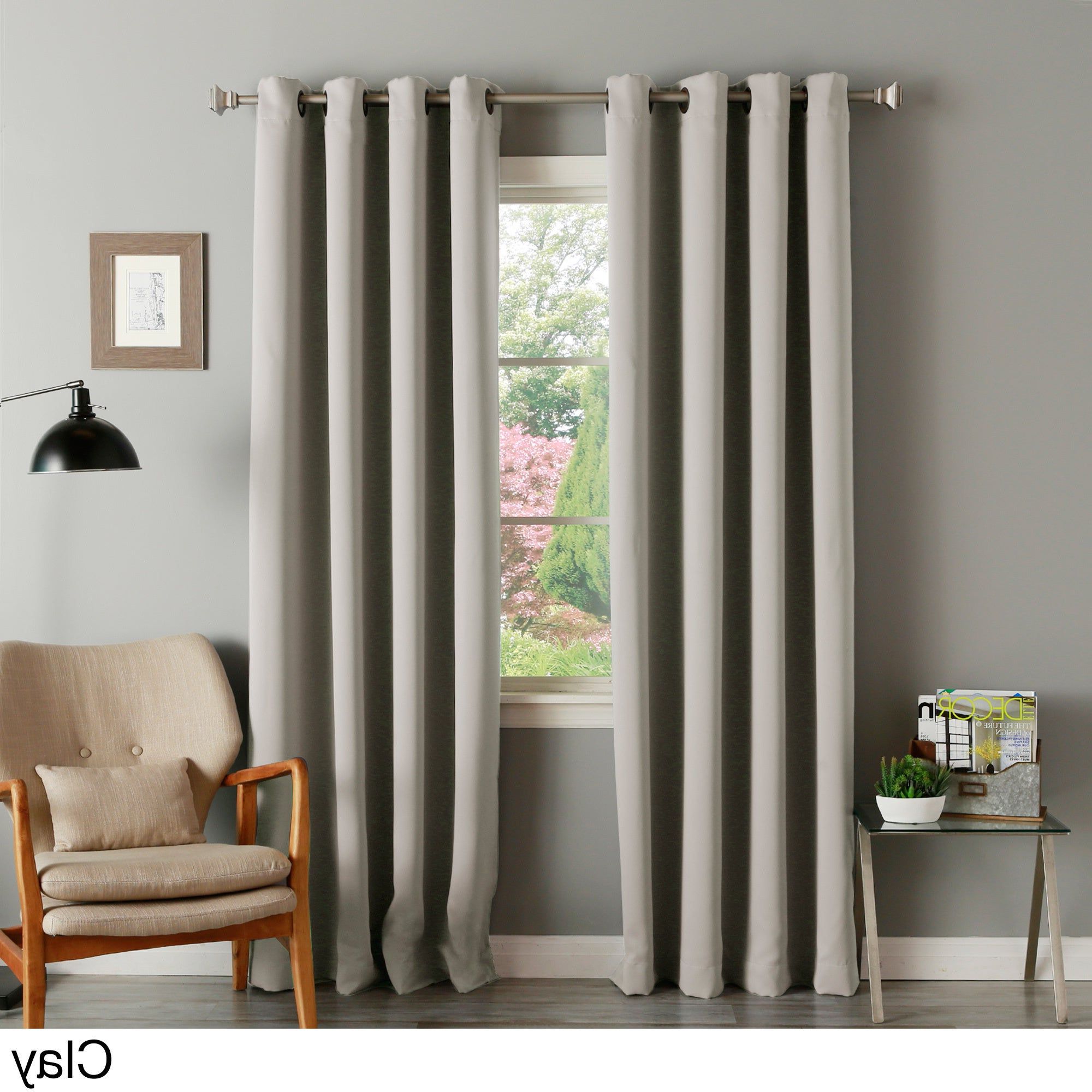 Favorite Grommet Top Thermal Insulated Blackout Curtain Panel Pairs Within Aurora Home Thermal Insulated Blackout Grommet Top Curtain Panel Pair (View 1 of 20)