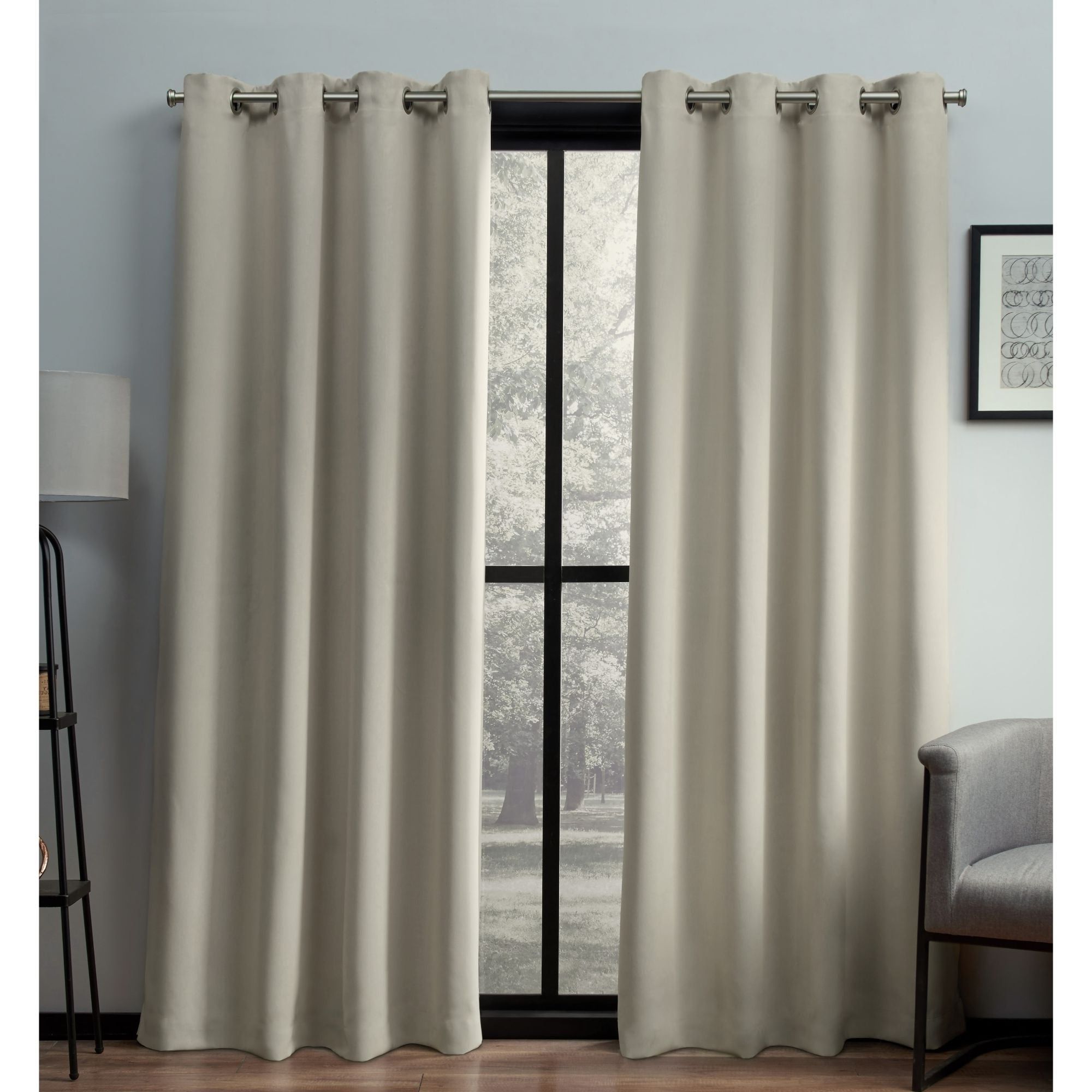 Grommet Room Darkening Curtain Panels Pertaining To Well Known Strick & Bolton Russell Textured Linen Room Darkening Curtain Panel Pair (View 10 of 20)