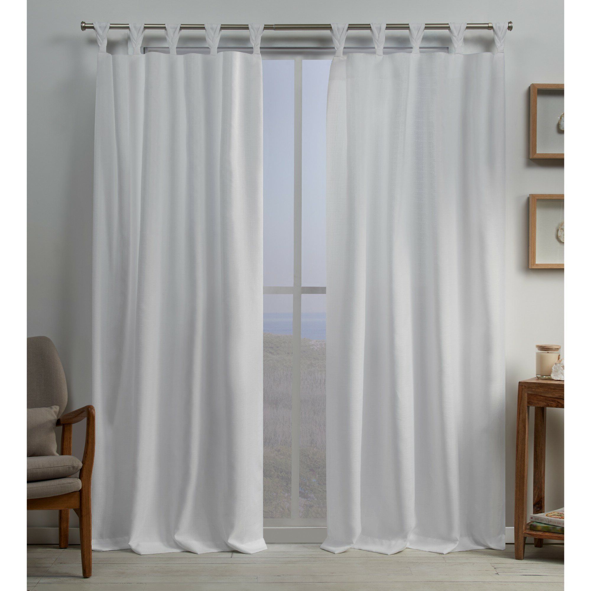 Heil Solid Color Room Darkening Tab Top Curtains Inside Fashionable Knotted Tab Top Window Curtain Panel Pairs (View 14 of 20)