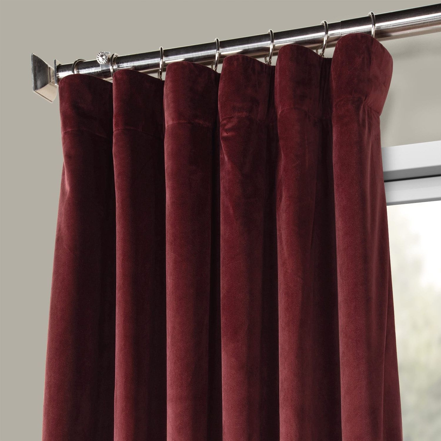 Heritage Plush Velvet Single Curtain Panels With Fashionable Heritage Plush Velvet Curtain (sold Per Panel) (View 12 of 20)