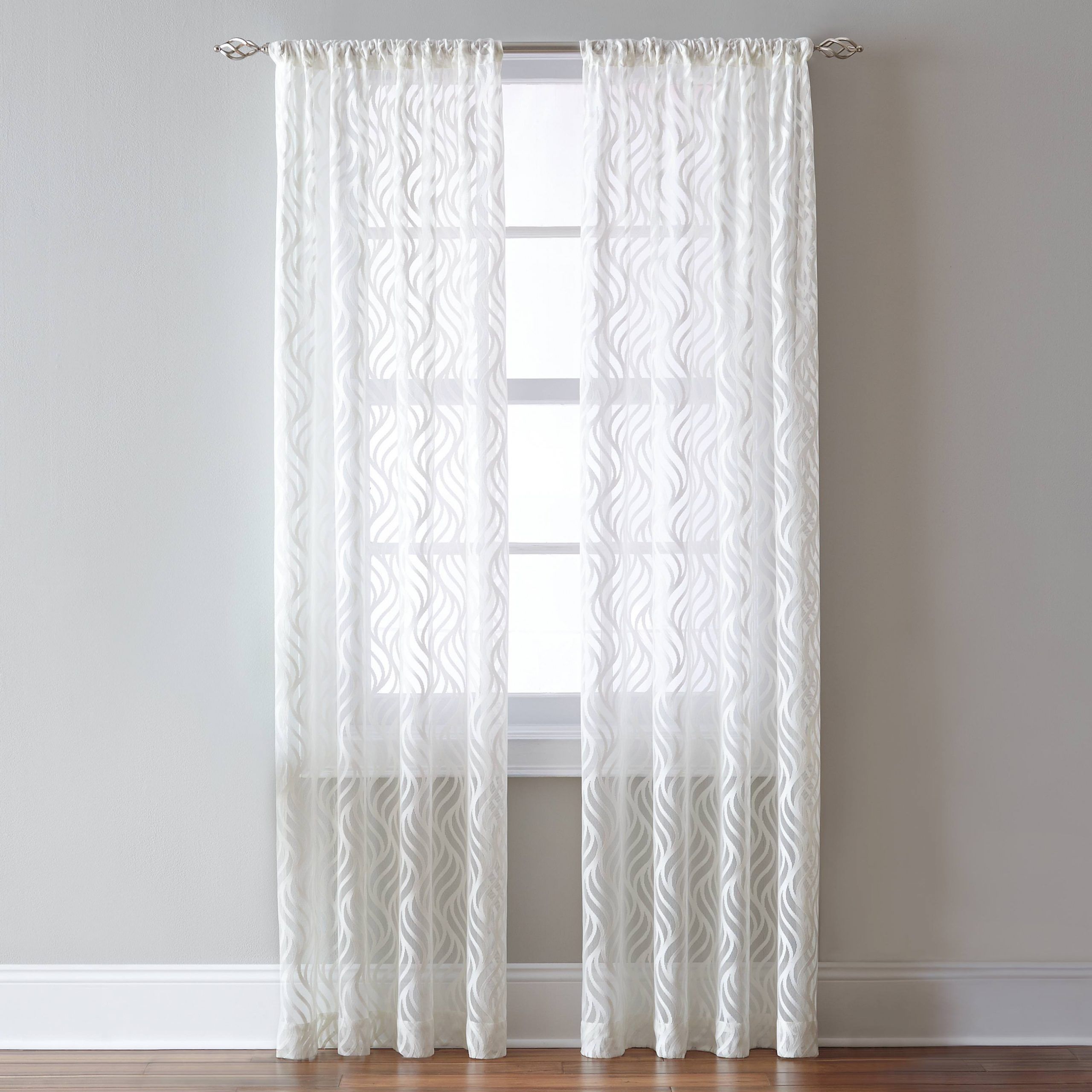 Kida Embroidered Sheer Curtain Panels Throughout Most Popular Lyric Rod Pocket Sheer Curtain Panel (View 18 of 20)