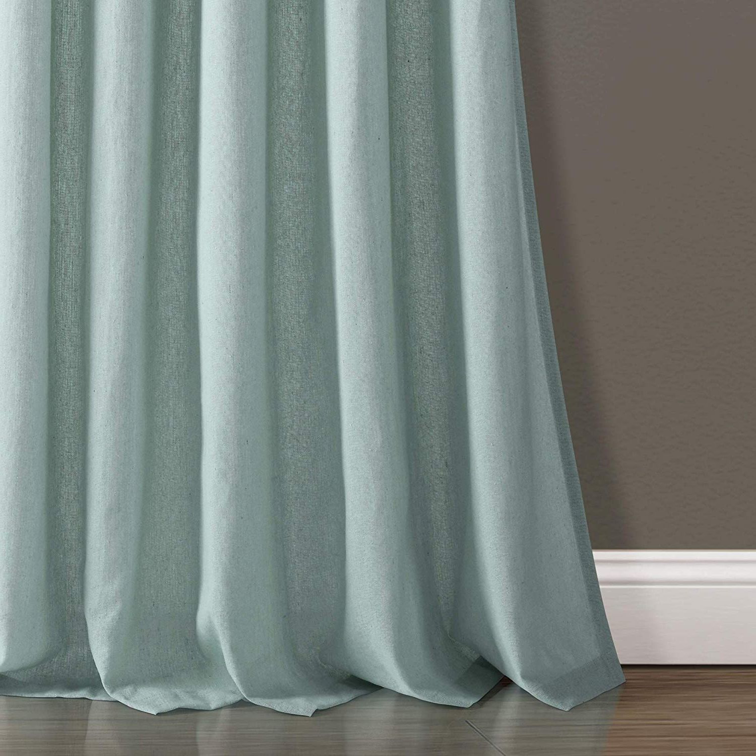 Knotted Tab Top Window Curtain Panel Pairs Throughout Well Liked Lush Decor Burlap Knotted Tab Top Window Curtain Panel Pair, 95" X 45", Blue (View 18 of 20)