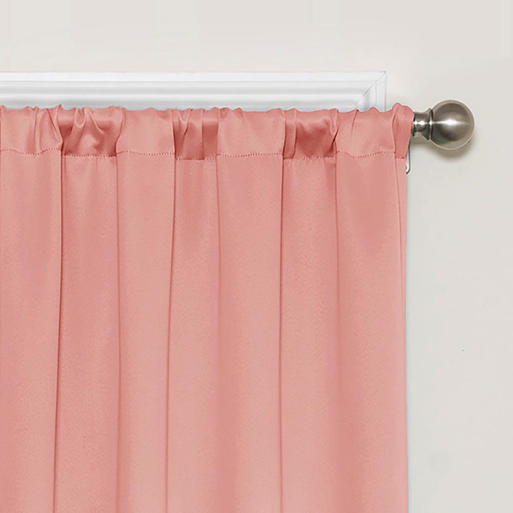 Latest Eclipse Darrell Thermaweave Blackout Window Curtain Panels With Darrell Blackout Window Curtain Panel In Coral – 37 In. W X 84 In (View 17 of 20)