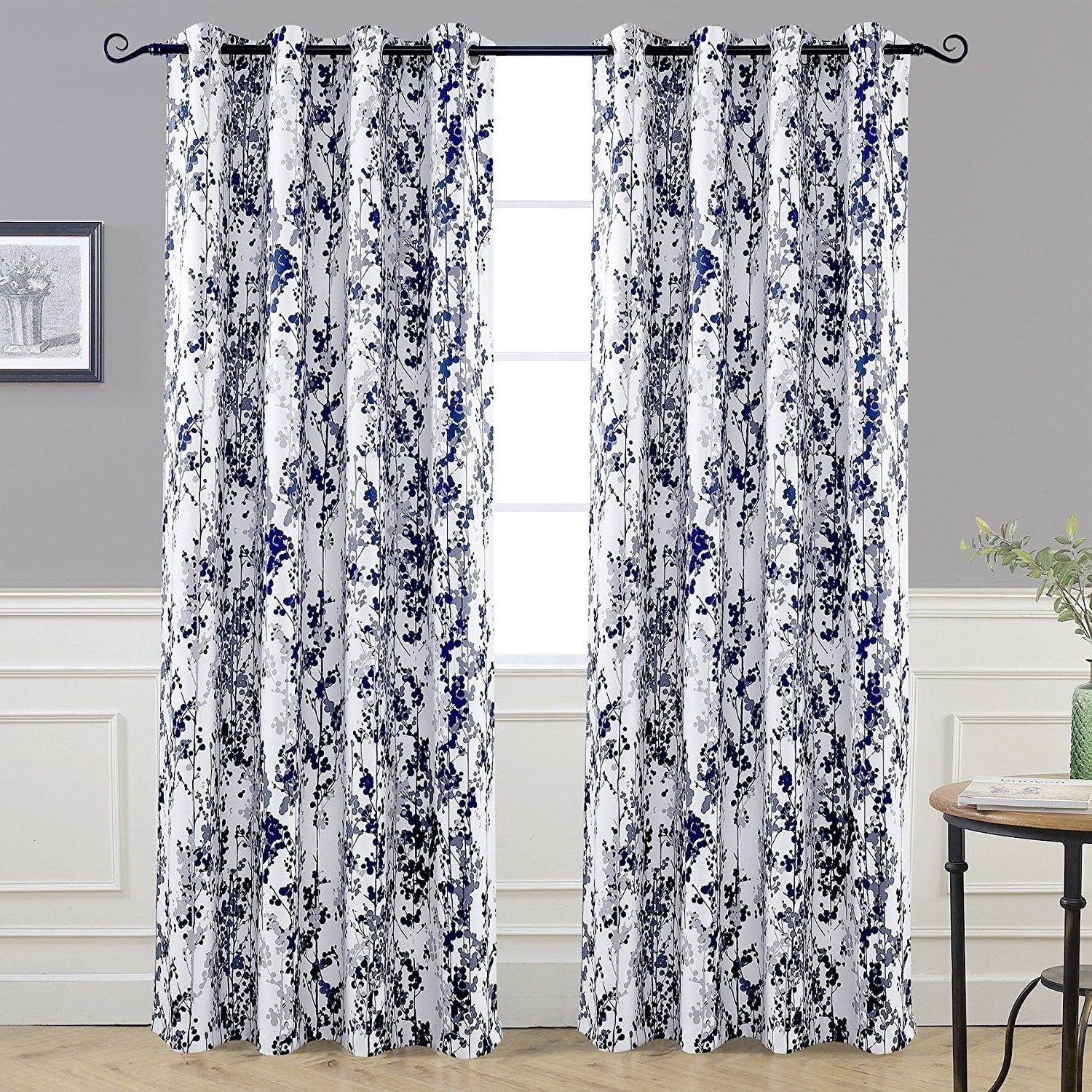 Leah Room Darkening Curtain Panel Pairs For Latest Driftaway Leah Floral Room Darkening Grommet Window Curtains (View 11 of 20)