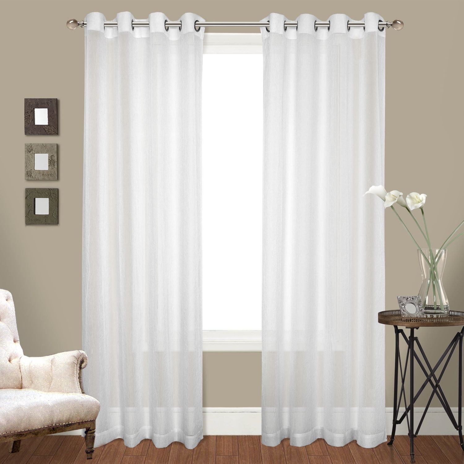 Luxury Collection Venetian Sheer Curtain Panel Pair With Regard To Well Liked Luxury Collection Venetian Sheer Curtain Panel Pairs (View 1 of 20)