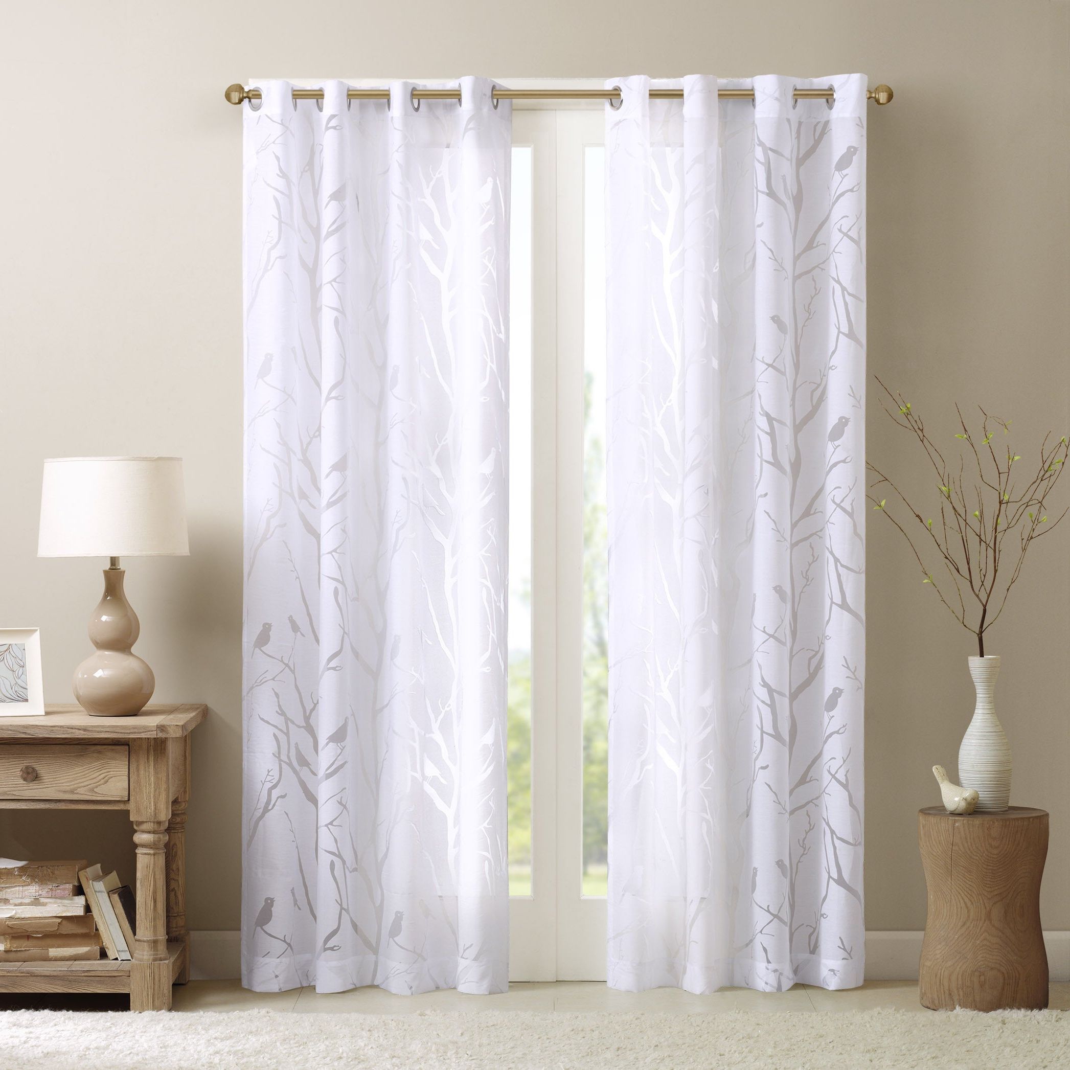Madison Park Vina Sheer Bird Single Curtain Panel With Regard To Most Recently Released Vina Sheer Bird Single Curtain Panels (View 1 of 20)