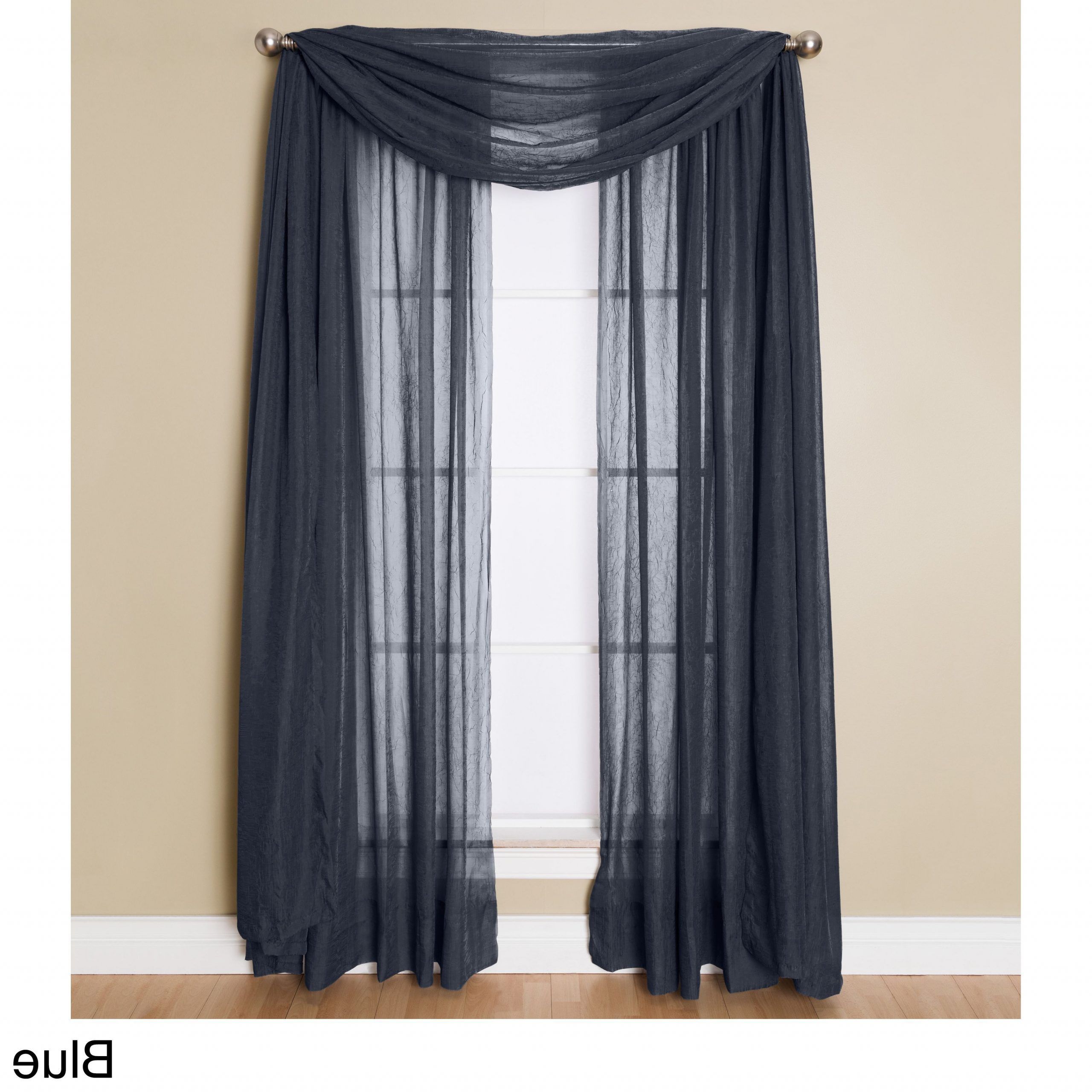 Miller Curtains Preston 216 Inch Sheer Window Scarf (48 X In Recent Luxury Collection Monte Carlo Sheer Curtain Panel Pairs (View 18 of 20)