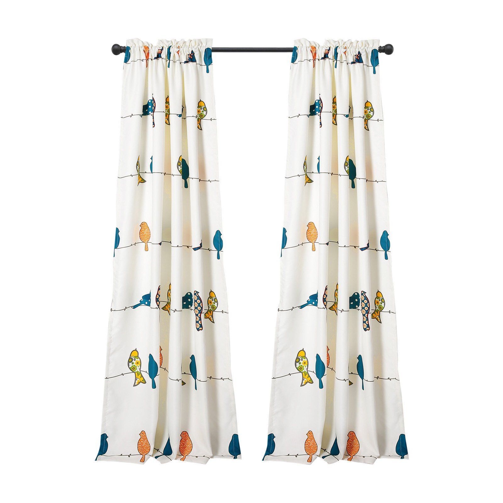 Most Current Rowley Birds Room Darkening Curtain Panel Pairs Intended For Lush Decor Rowley Birds Darkening Panel Pair Multicolor In (View 10 of 20)