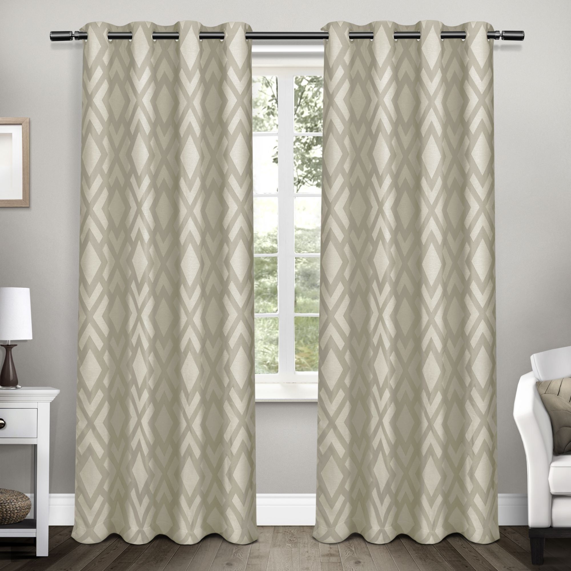 Most Popular Thermal Woven Blackout Grommet Top Curtain Panel Pairs Intended For Ati Home Easton Thermal Woven Blackout Grommet Top Curtain Panel Pair (View 16 of 20)