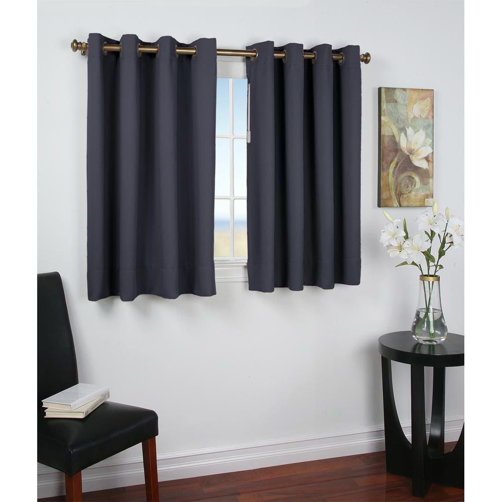 Most Popular Ultimate Blackout Short Length Grommet Curtain Panels Intended For Ricardo Trading Ultimate Blackout 56 In. W X 45 In (View 1 of 20)