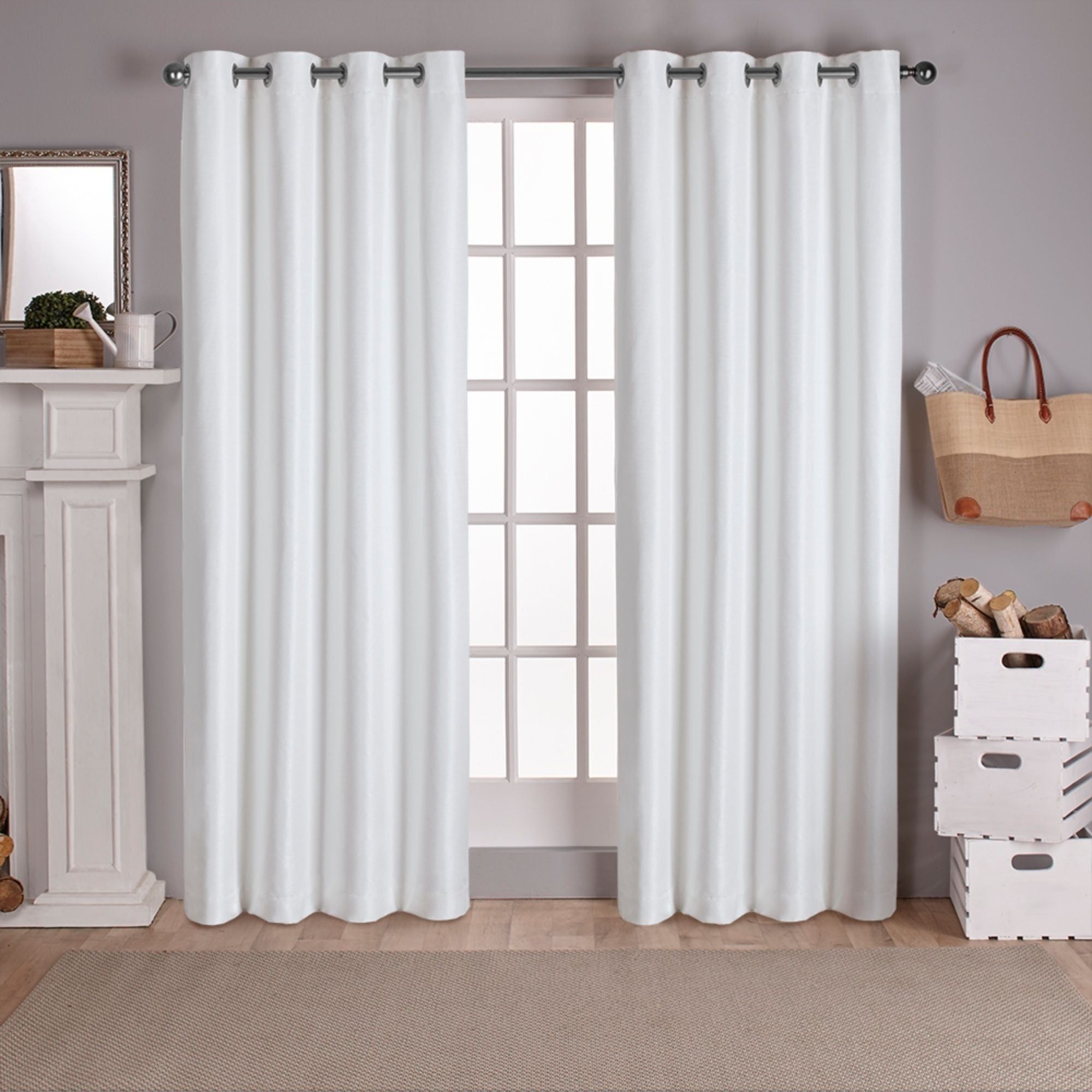 Most Recent Porch & Den Patchen Raw Silk Thermal Insulated Grommet Top Curtain Panel  Pair Within Raw Silk Thermal Insulated Grommet Top Curtain Panel Pairs (View 7 of 20)