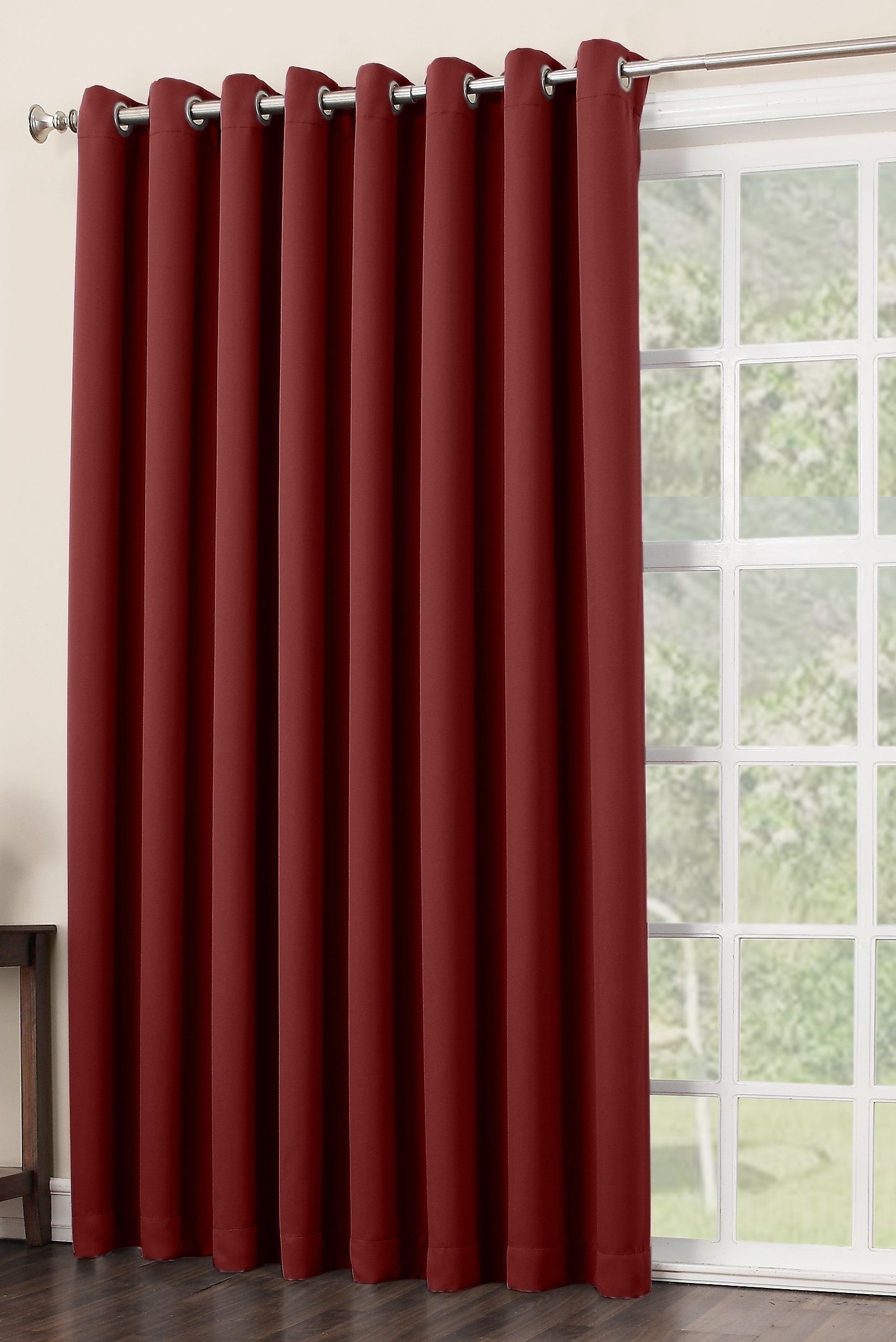 Nantahala Rod Pocket Room Darkening Patio Door Single Curtain Panels Inside Preferred Amazon – Sun Zero Easton Extra Wide Blackout Patio (View 10 of 20)