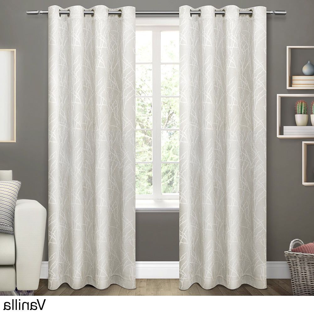 Newest Twig Insulated Blackout Curtain Panel Pairs With Grommet Top With Ati Home Twig Insulated Blackout Curtain Panel Pair With Grommet Top (View 1 of 20)