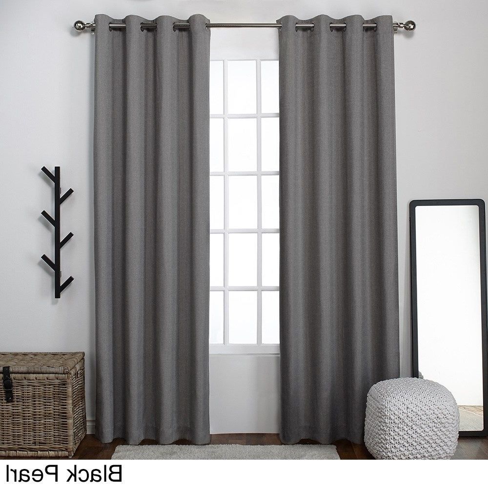 Overstock Shopping – The Best Deals On Curtains Inside Best And Newest Sugar Creek Grommet Top Loha Linen Window Curtain Panel Pairs (View 4 of 20)