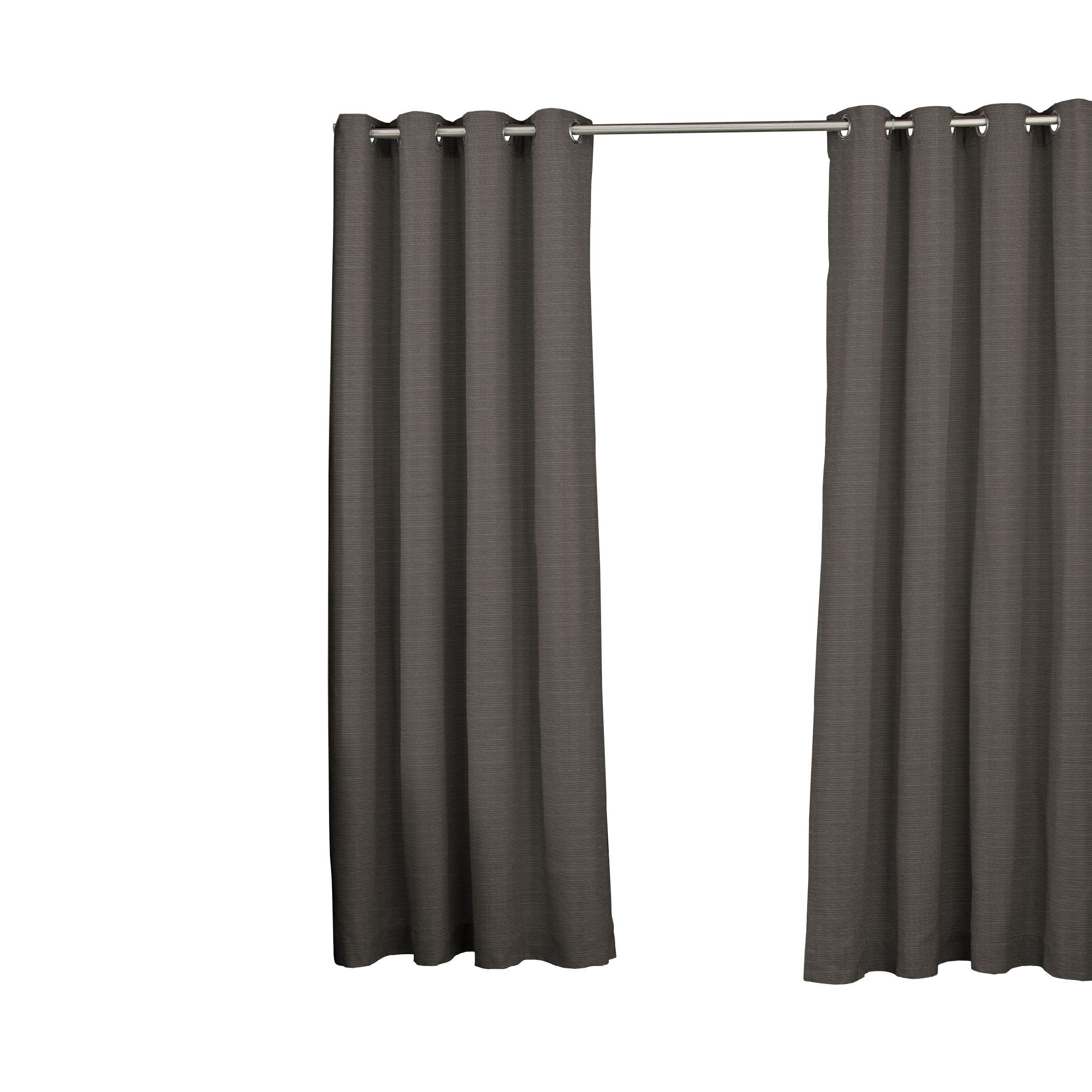 Patio Grommet Top Single Curtain Panels Regarding Well Known Key Largo Solid Semi Sheer Thermal Grommet Single Curtain Panel (View 19 of 20)