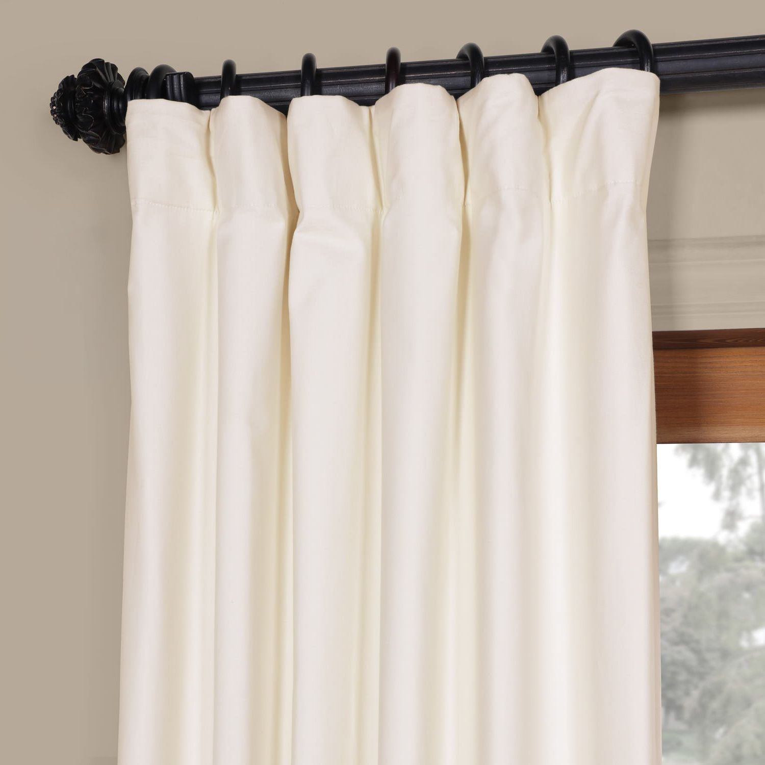 Recent Solid Cotton True Blackout Curtain Panels With Regard To Prct Bo01b 96 Solid Cotton Blackout Curtain, 50 X 96, Fresh Popcorn (View 8 of 20)
