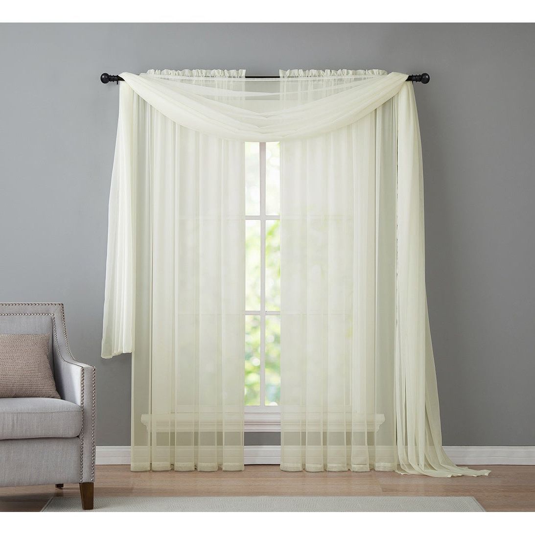 Recent Vcny Infinity Sheer Rod Pocket Curtain Panel Within Infinity Sheer Rod Pocket Curtain Panels (View 1 of 20)