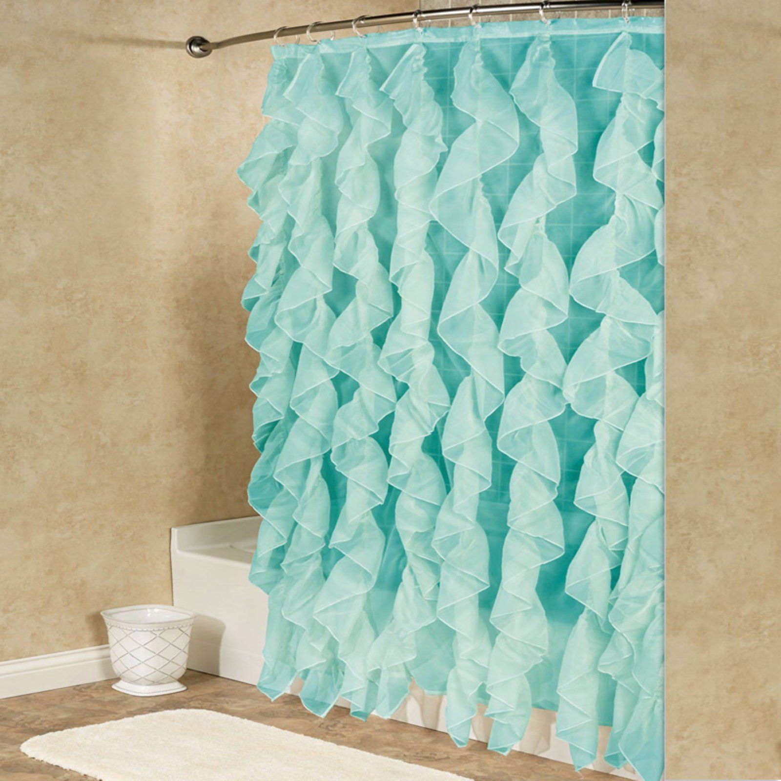 Sheer Voile Waterfall Ruffled Tier Single Curtain Panels Regarding Best And Newest Sweet Home Collection Cascade Chic Sheer Voile Vertical (View 8 of 20)