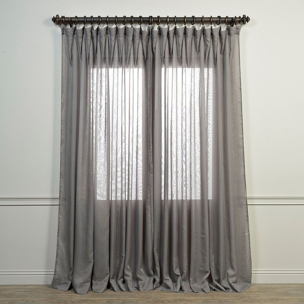 Signature Extrawide Double Layer Sheer Curtain Panels Throughout Preferred Eff Eff 1 Panel Signature Sheer Double Wide Window Curtain (View 19 of 20)