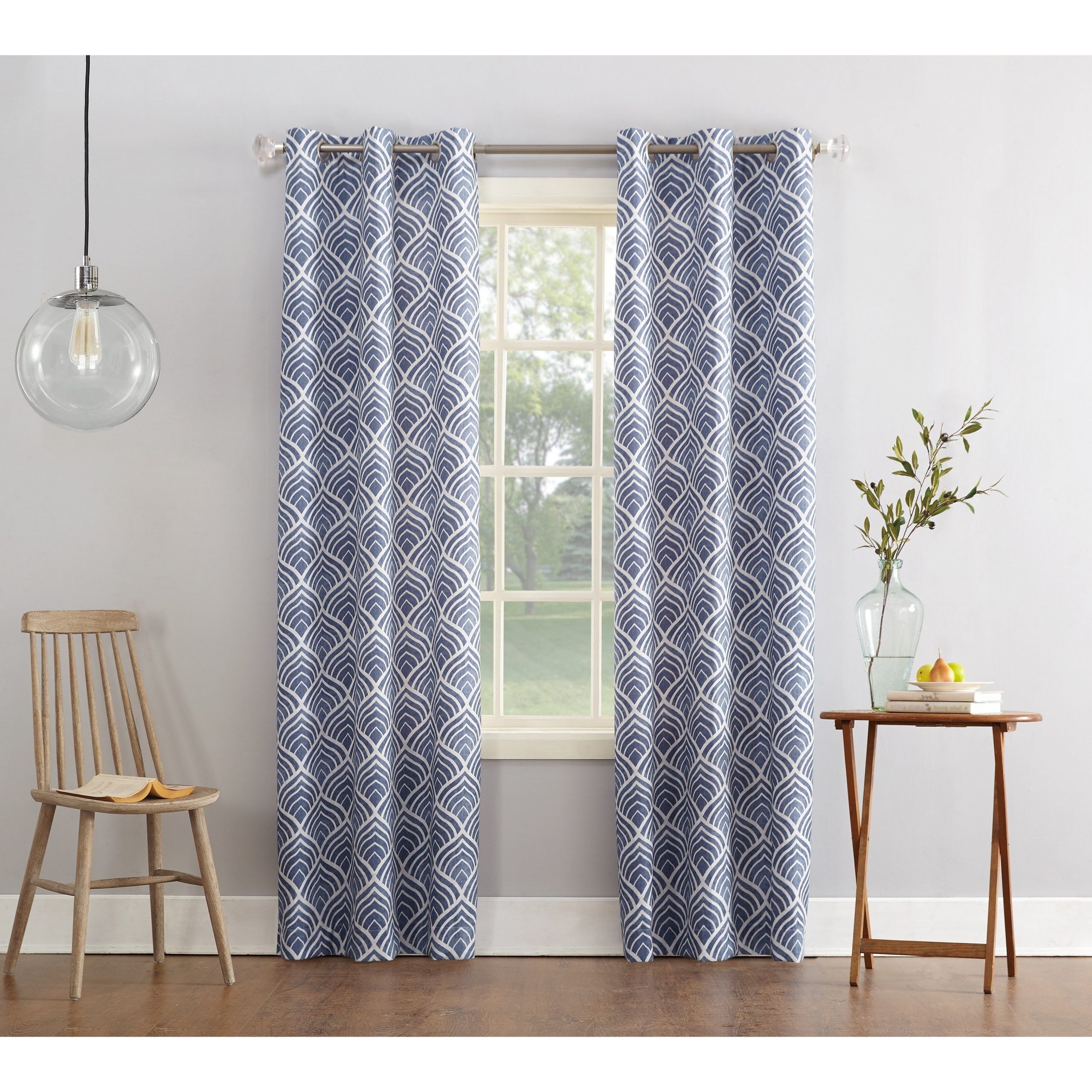 Sun Zero Clarke Geometric Print Textured Thermal Insulated Grommet Curtain  Panel In Most Up To Date Geometric Print Textured Thermal Insulated Grommet Curtain Panels (View 1 of 20)
