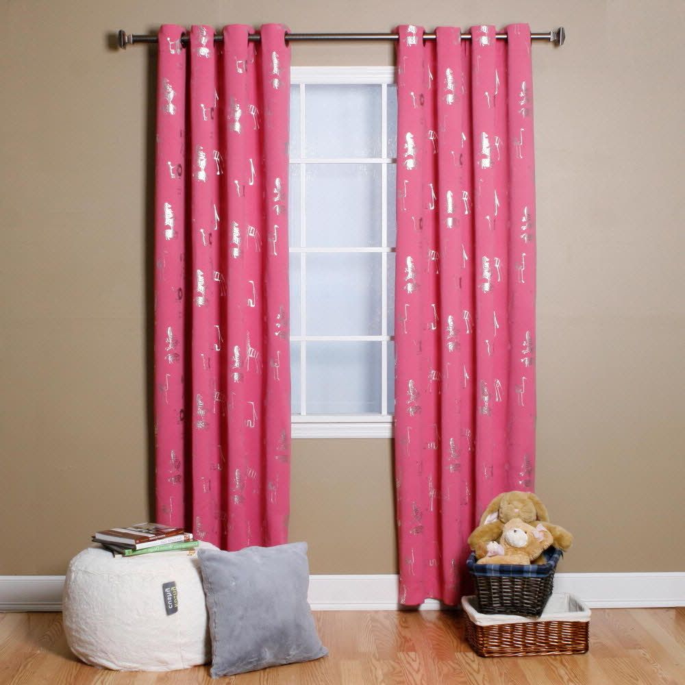 Thermal Insulated Blackout Curtain Pairs Within Most Up To Date Animal Foil Printed Thermal Insulated Blackout Curtain Pair – Walmart (View 15 of 20)