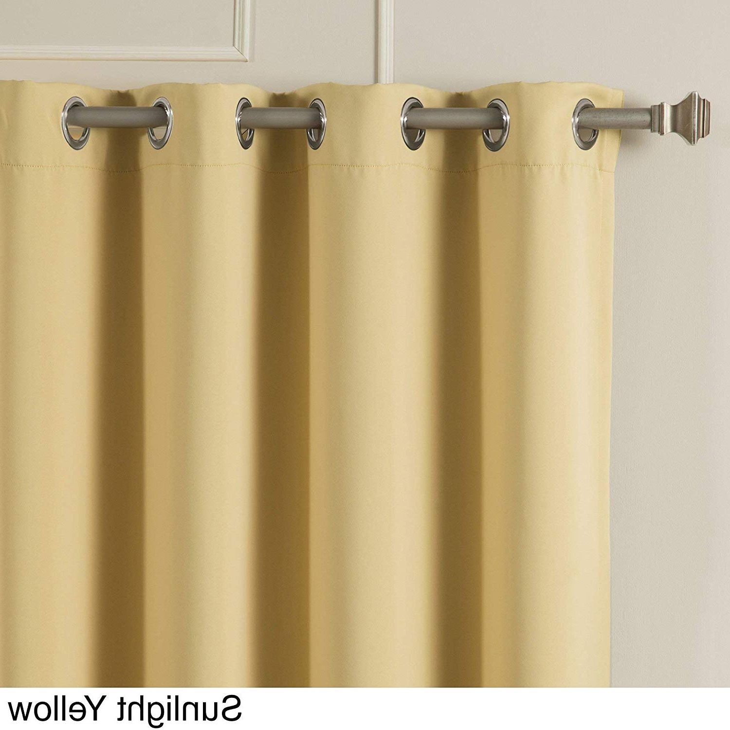 Trendy Amazon: Aurora Home Silvertone Grommet Top Thermal In Silvertone Grommet Thermal Insulated Blackout Curtain Panel Pairs (View 6 of 20)