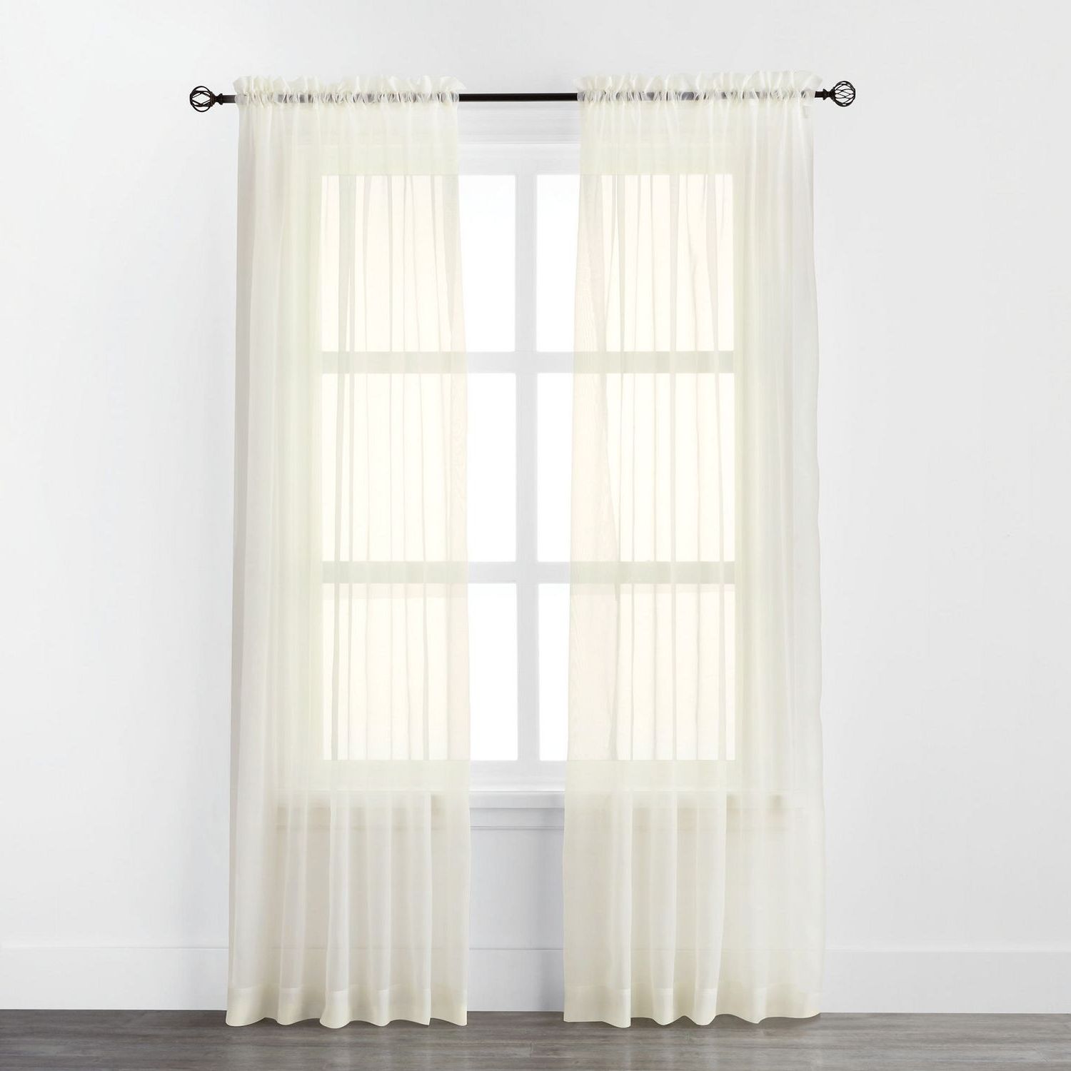 Trendy Elegant Comfort Window Sheer Curtain Panel Pairs Inside Mainstays Sheer Voile Rod Pocket Curtain Panels (View 9 of 20)