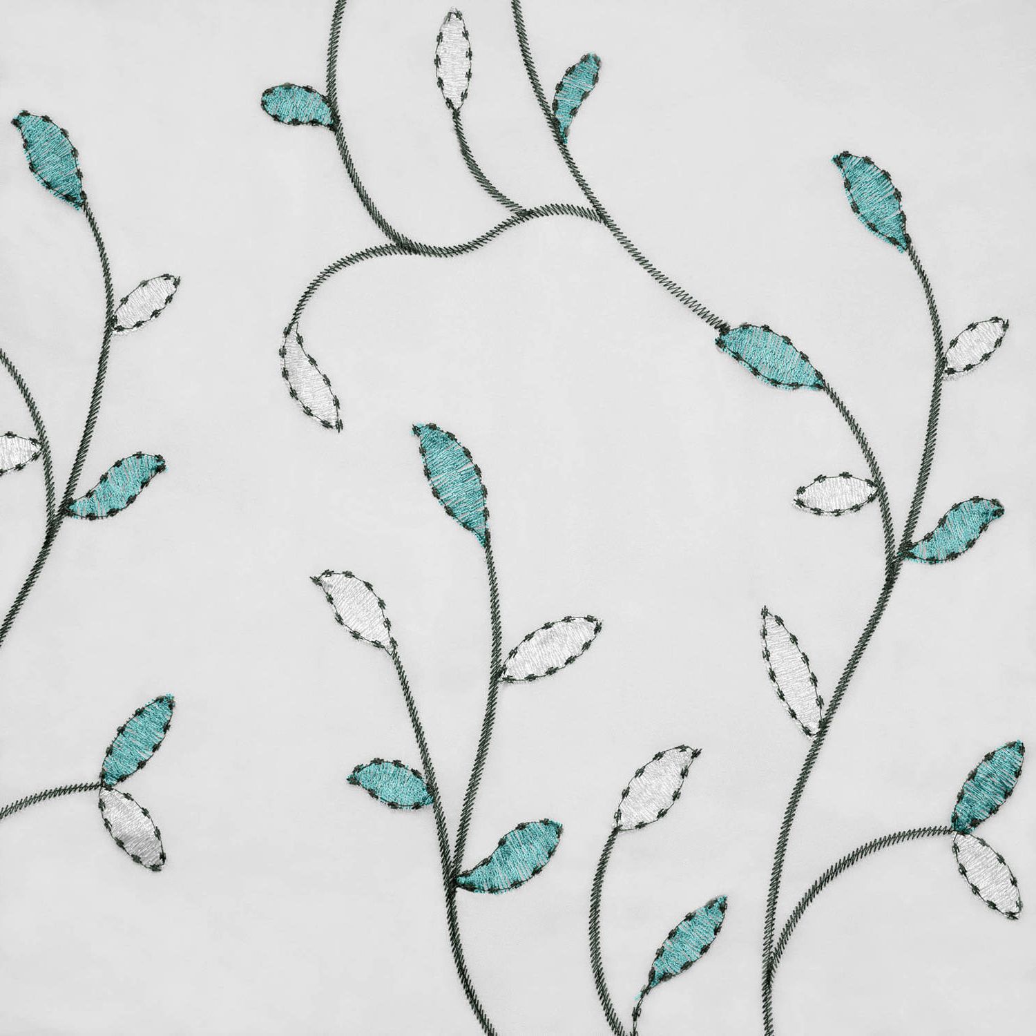 Trendy Wavy Leaves Embroidered Sheer Extra Wide Grommet Curtain Panels Regarding Wavy Leaves Embroidered Sheer Extra Wide 54" X 84" Grommet Curtain Panel (View 8 of 20)