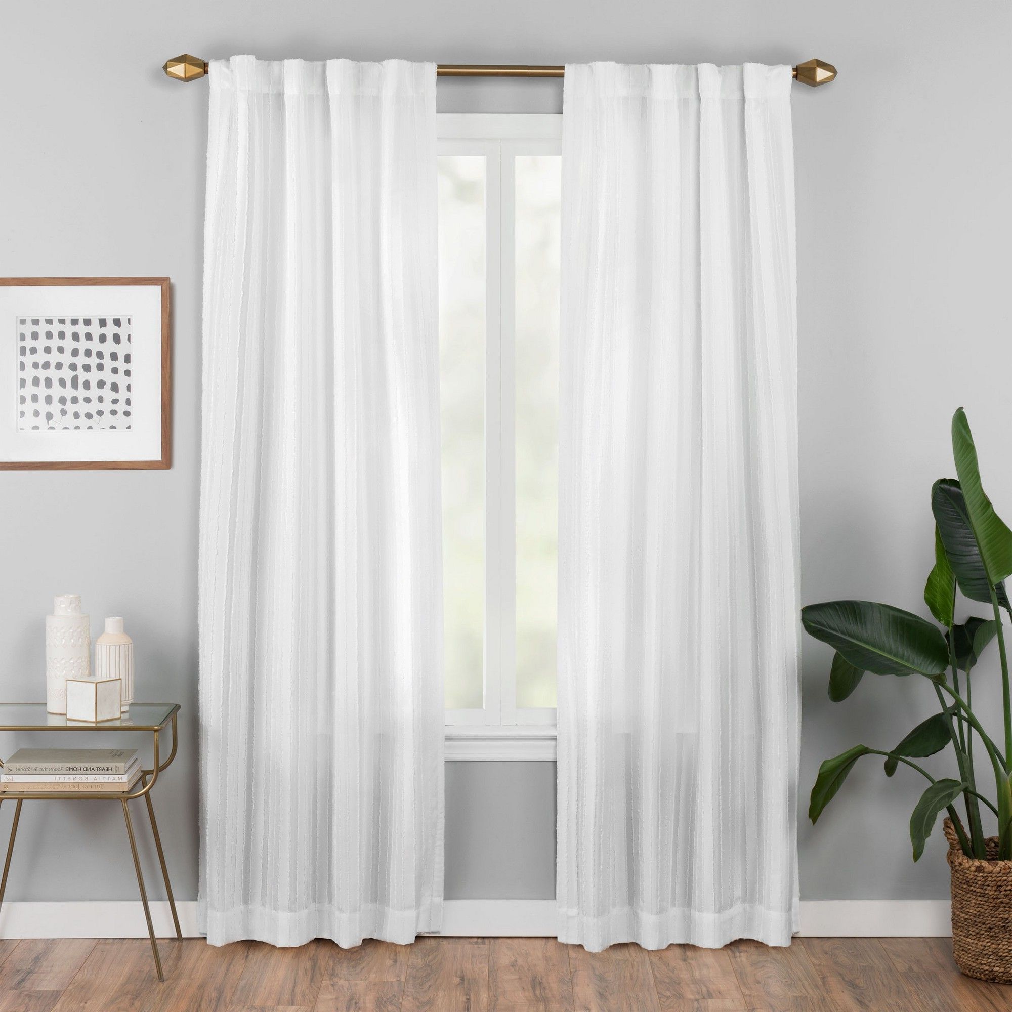 Vue Elements Priya Tab Top Window Curtains Within 2020 42"x84" Vaughan Fashion Curtain White – Vue Elements (View 13 of 20)
