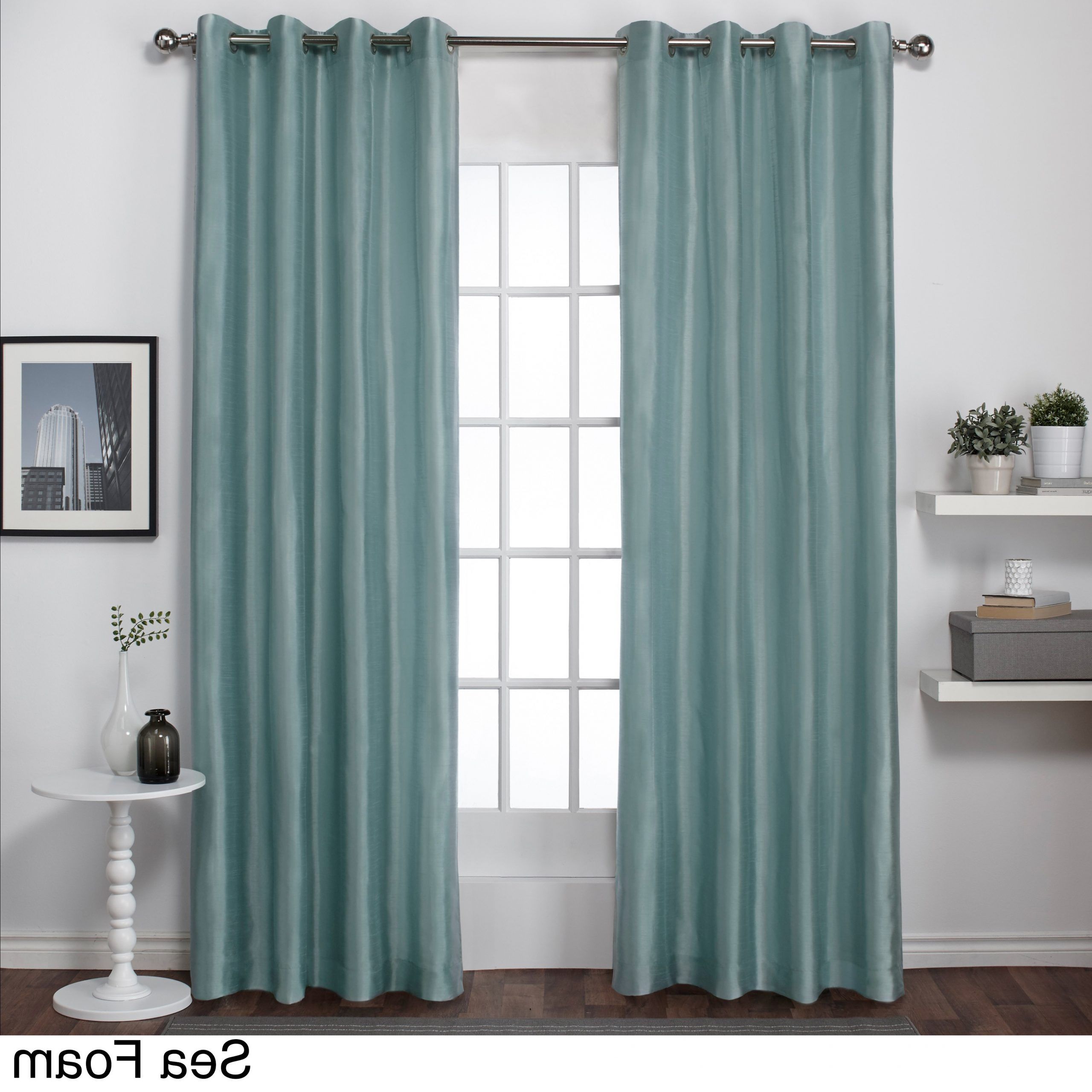 Well Known Ati Home Chatra Faux Silk Grommet Top Panel Curtains – N/a With Copper Grove Fulgence Faux Silk Grommet Top Panel Curtains (View 3 of 20)