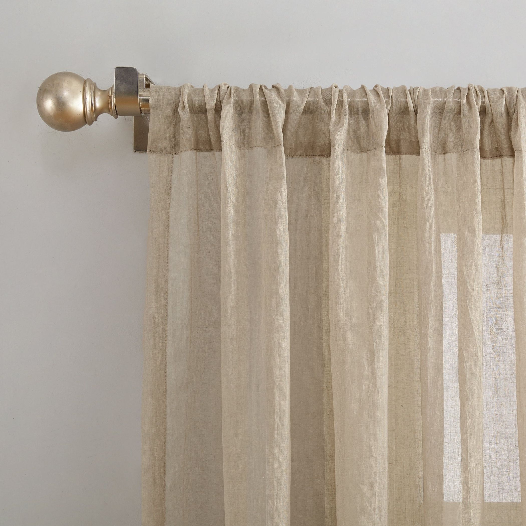 Well Known Ladonna Rod Pocket Solid Semi Sheer Window Curtain Panels In No (View 8 of 20)