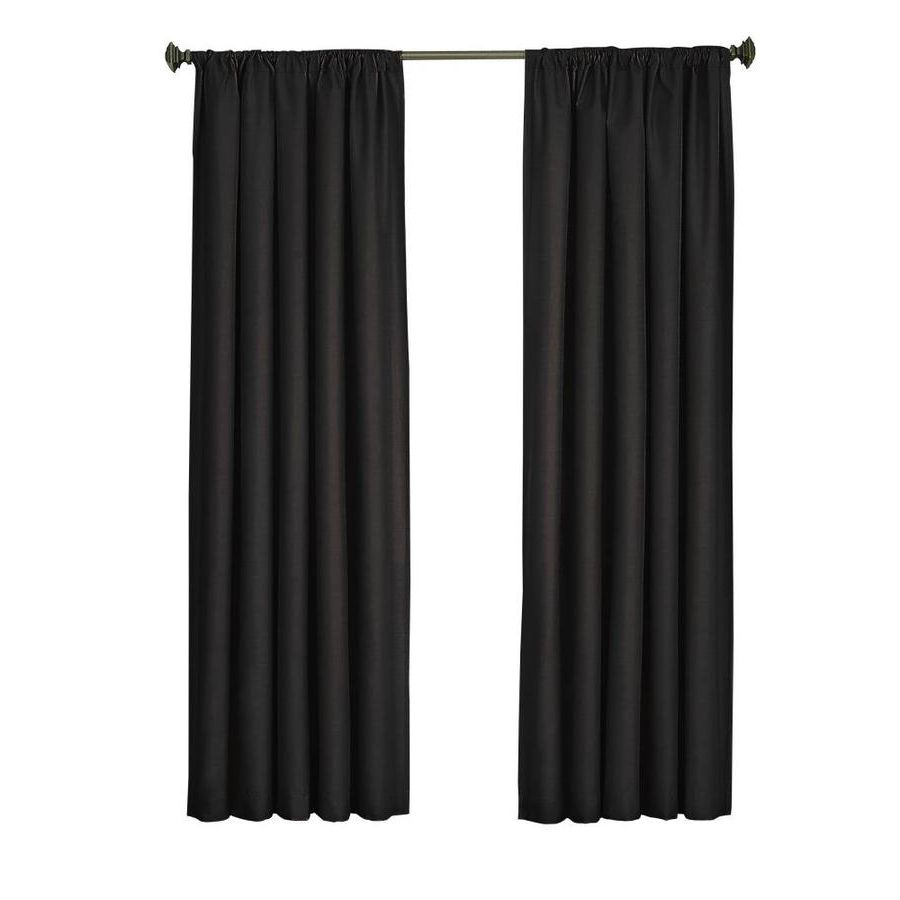 Widely Used Eclipse Kendall Blackout Window Curtain Panels In Eclipse Kendall 54 In Black Polyester Blackout Single (View 20 of 20)