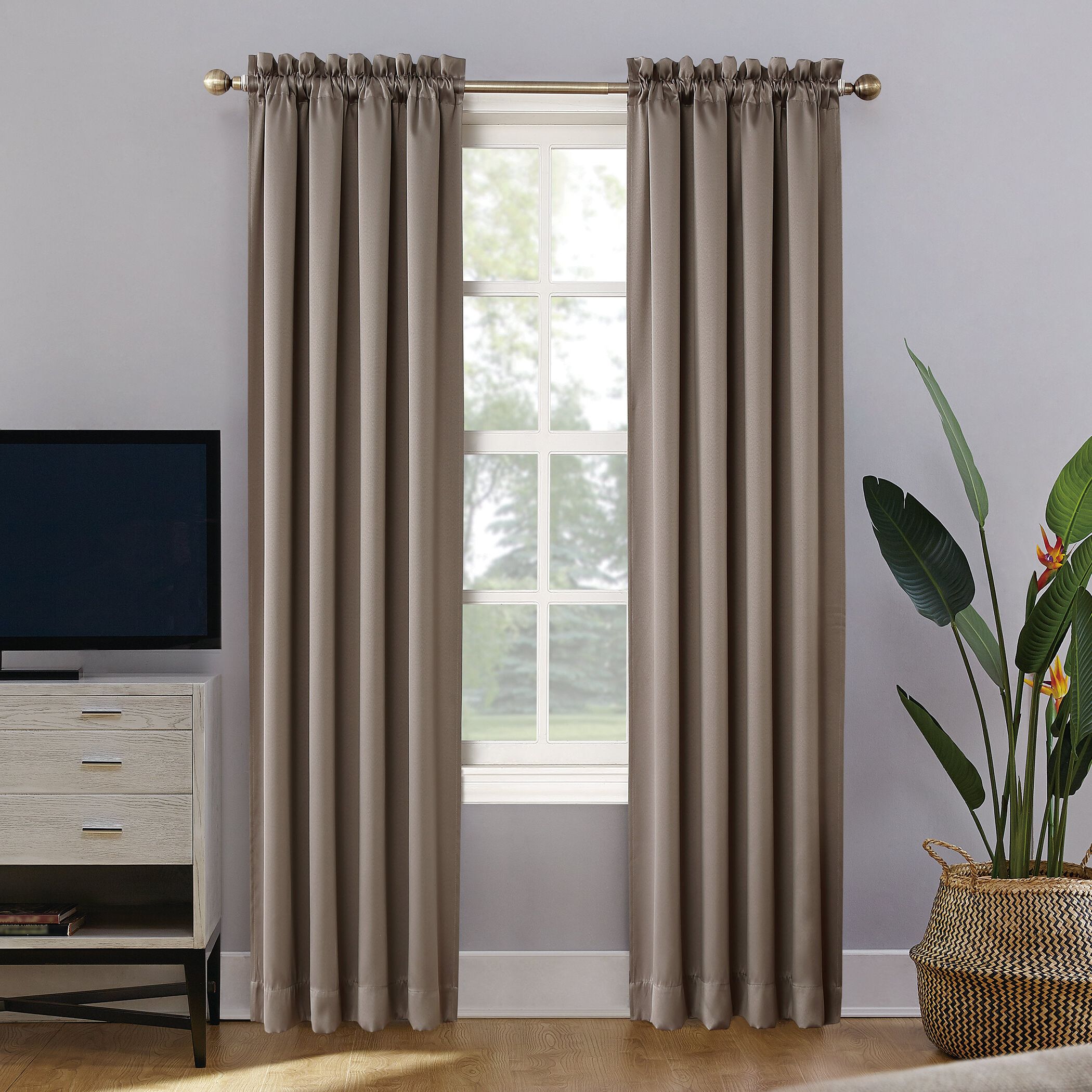 Widely Used Oslo Blackout Home Theater Grade Solid Blackout Thermal Rod Pocket Single  Curtain Panel Intended For Evelina Faux Dupioni Silk Extreme Blackout Back Tab Curtain Panels (View 11 of 20)