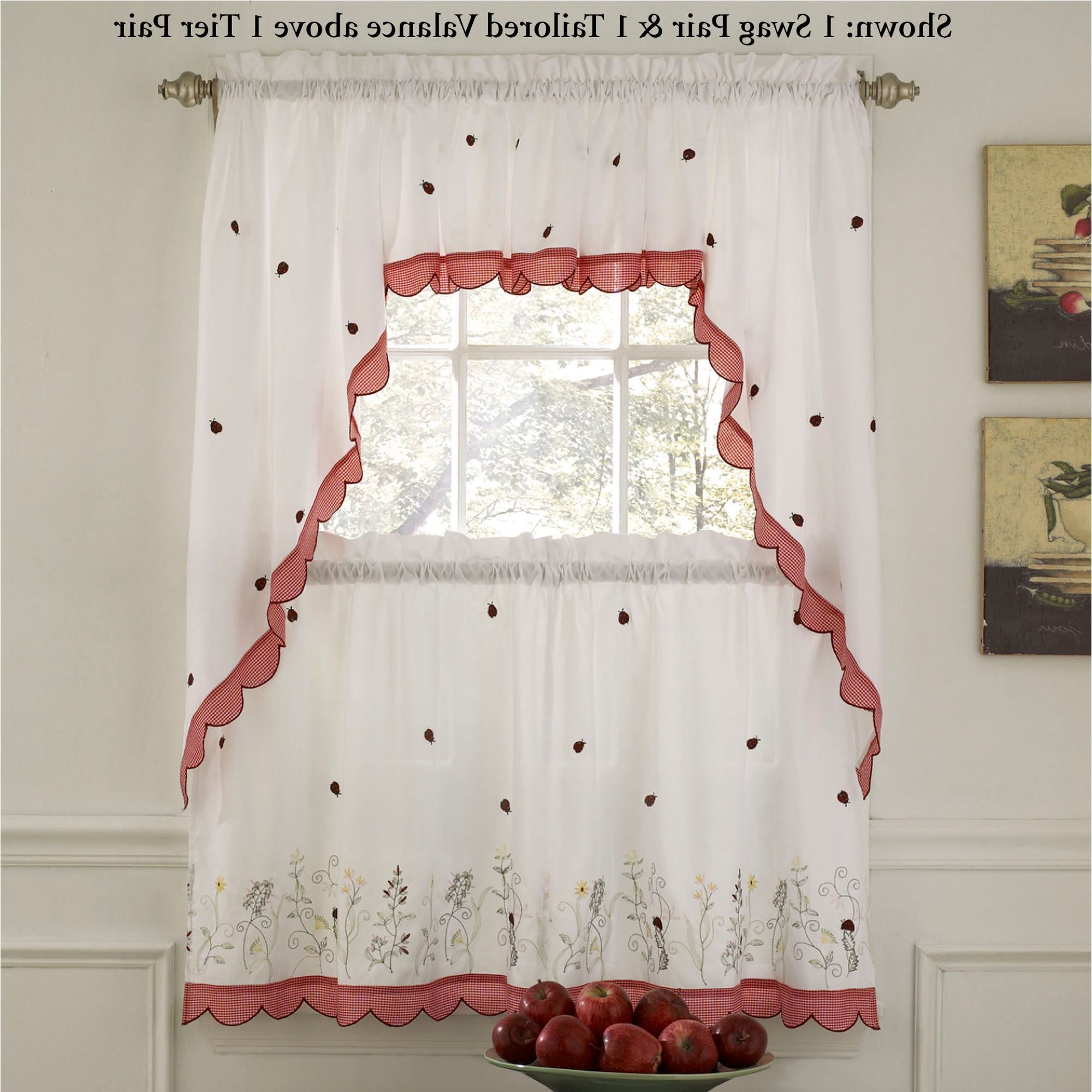 2020 Hudson Pintuck Window Curtain Valances With Kitchen Window Tier – Martinique (View 9 of 20)