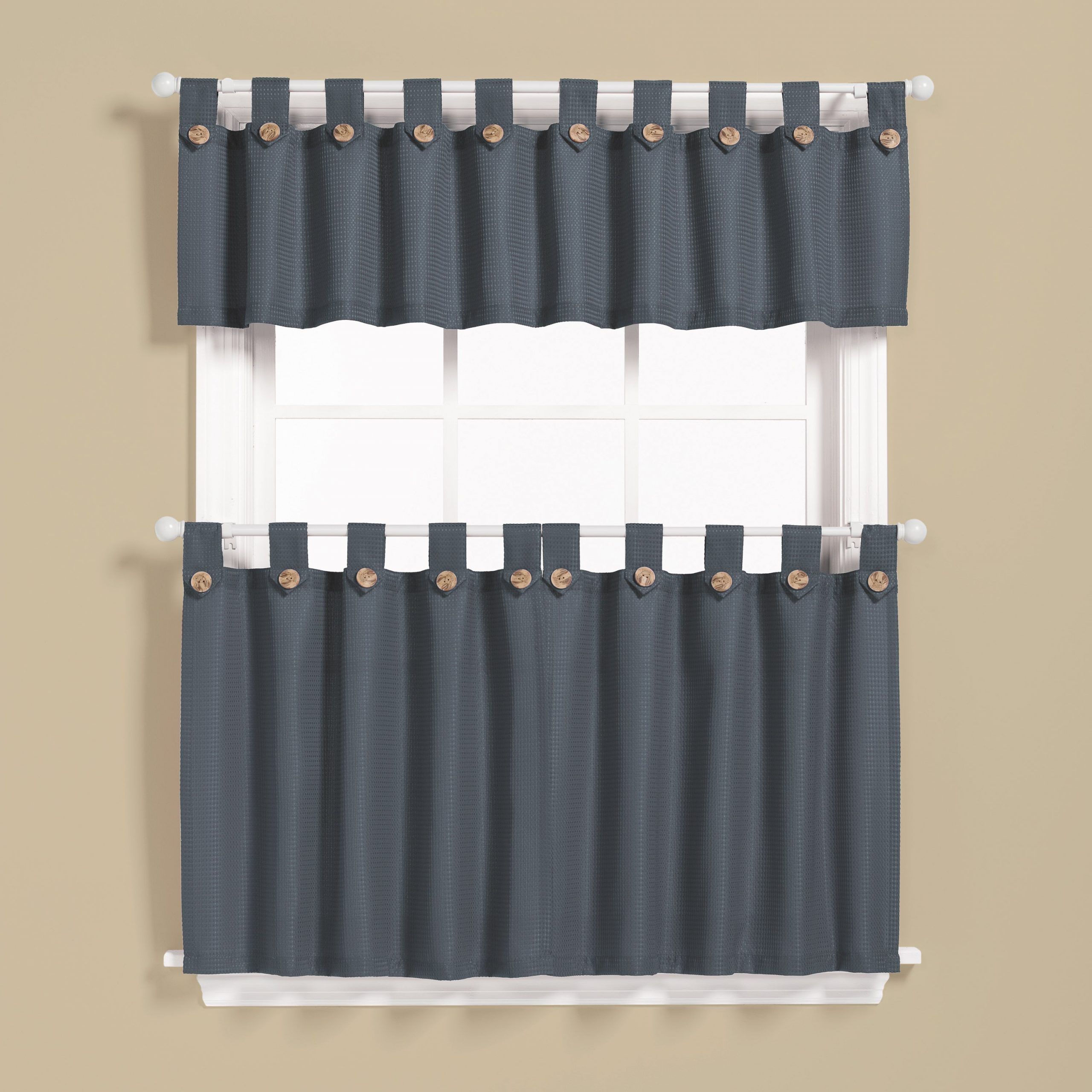 Dakota Window Curtain Tier Pair And Valance Sets With 2020 Saturday Knight Pacifica Window Curtain Tier Pair And Valance Set 36 Inch (View 17 of 20)