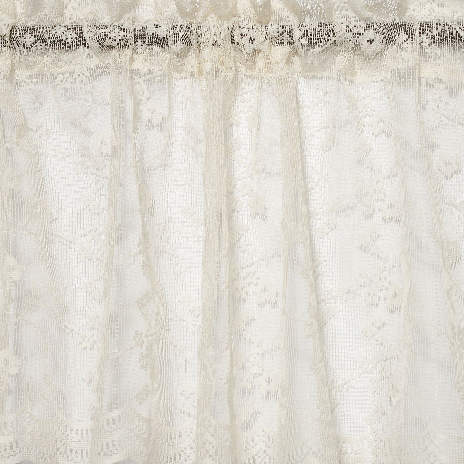 Elegant Ivory Priscilla Lace Kitchen Curtain Pieces  Tier, Swag And Valance  Options Pertaining To Most Popular Elegant White Priscilla Lace Kitchen Curtain Pieces (View 5 of 20)