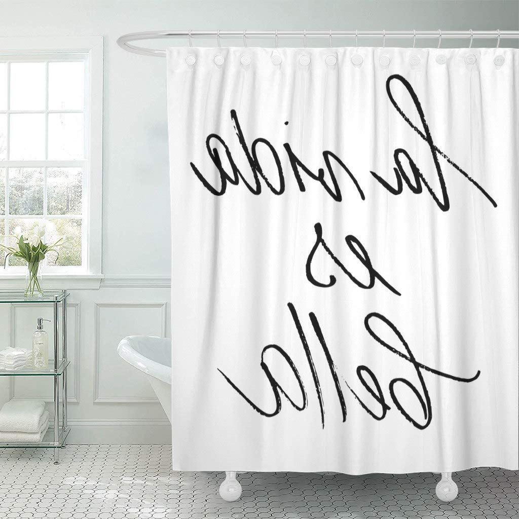 Famous Amazon: Ladble Waterproof Shower Curtain Curtains With Regard To La Vida Window Curtains (View 1 of 17)