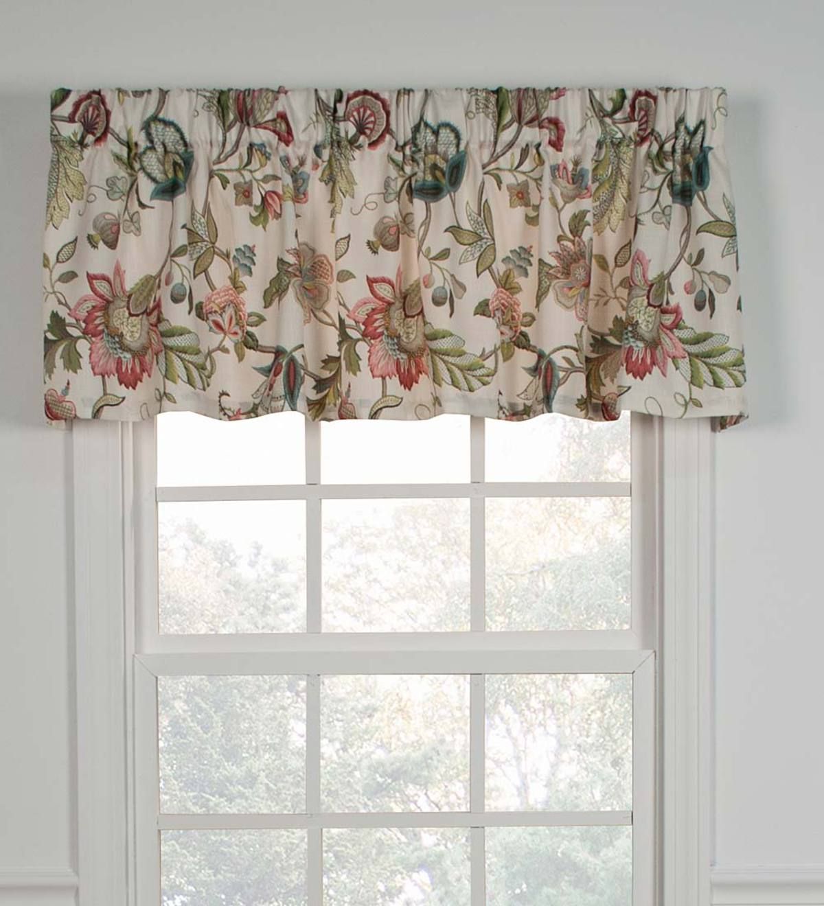 Floral Pattern Window Valances Within Most Recently Released Brissac Jacobean Floral Print Window Valances (View 4 of 20)