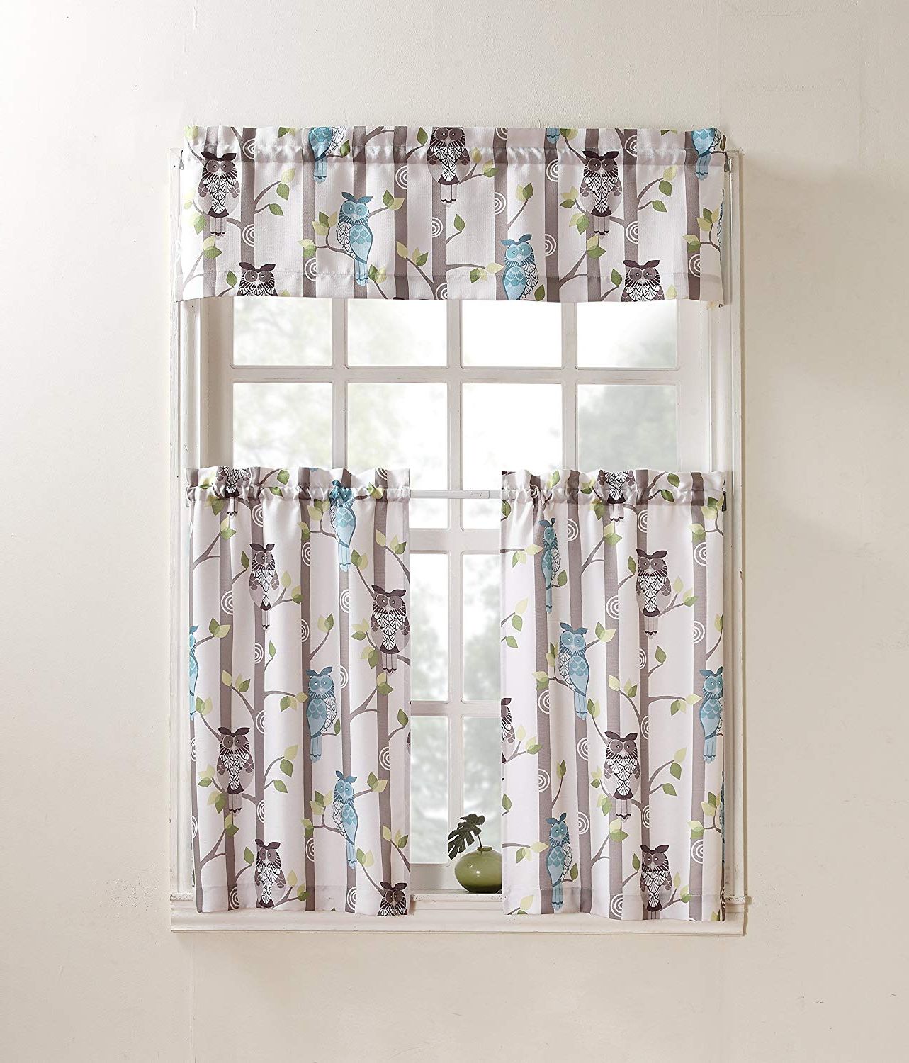Forest Valance And Tier Pair Curtains Within Latest Details About No (View 9 of 20)