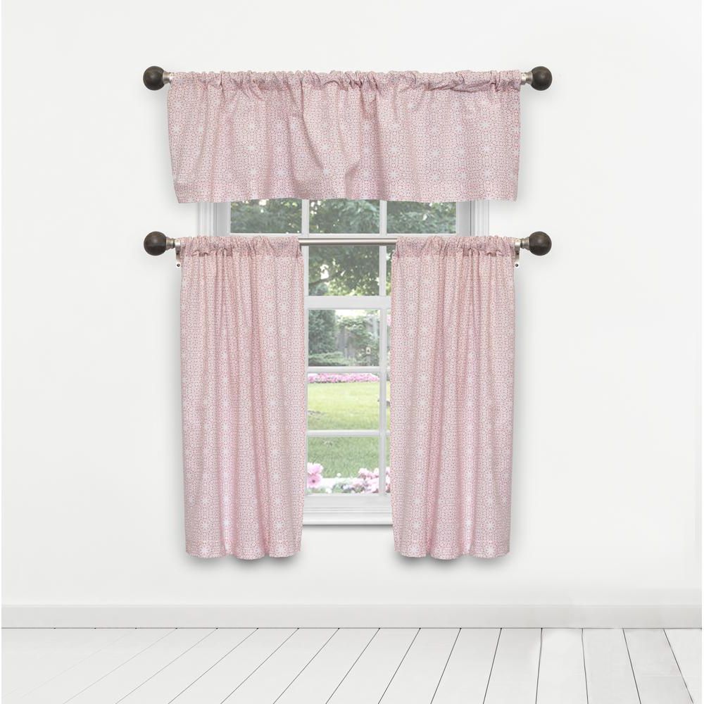 Light Filtering Kitchen Tiers Regarding Well Known Duck River Liliana Kitchen Valance In Tiers/blush – 15 In. W X 58 In (View 13 of 20)