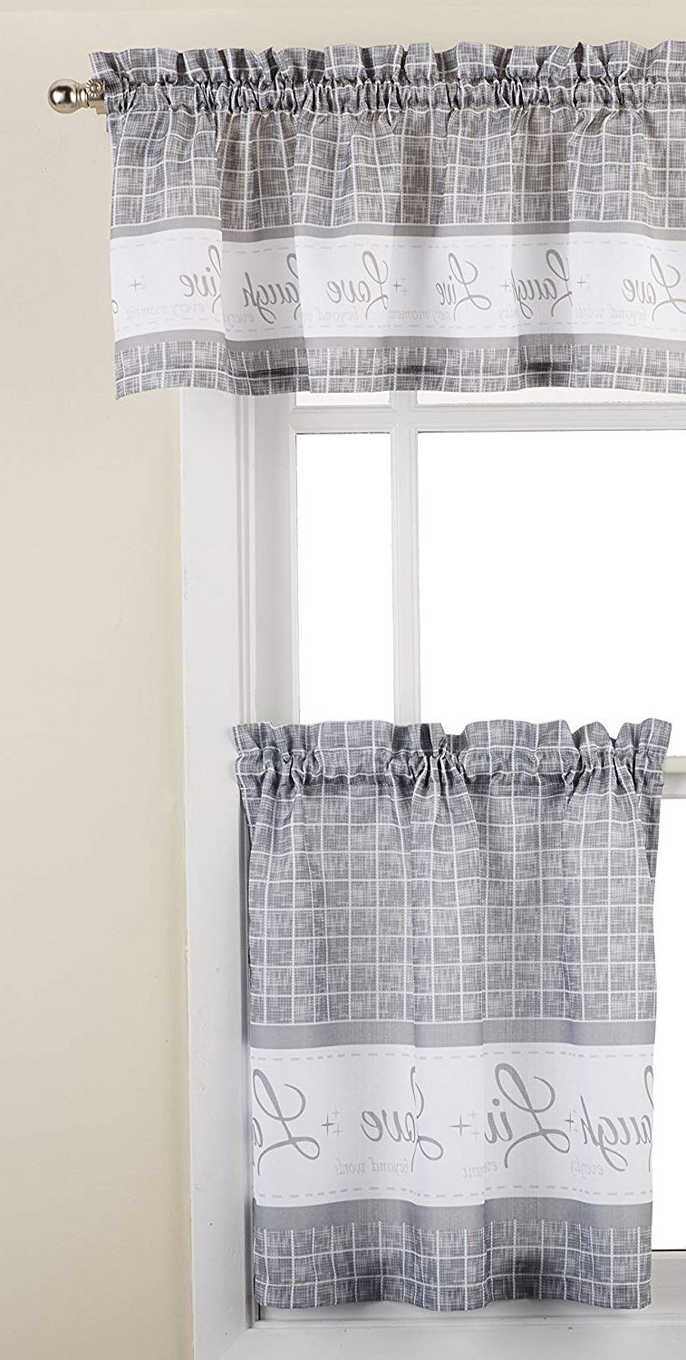 Live, Love, Laugh Window Curtain Tier Pair And Valance Sets With Most Current Buy Achim Home Furnishings Imports Live, Love, Laugh Window (View 6 of 20)
