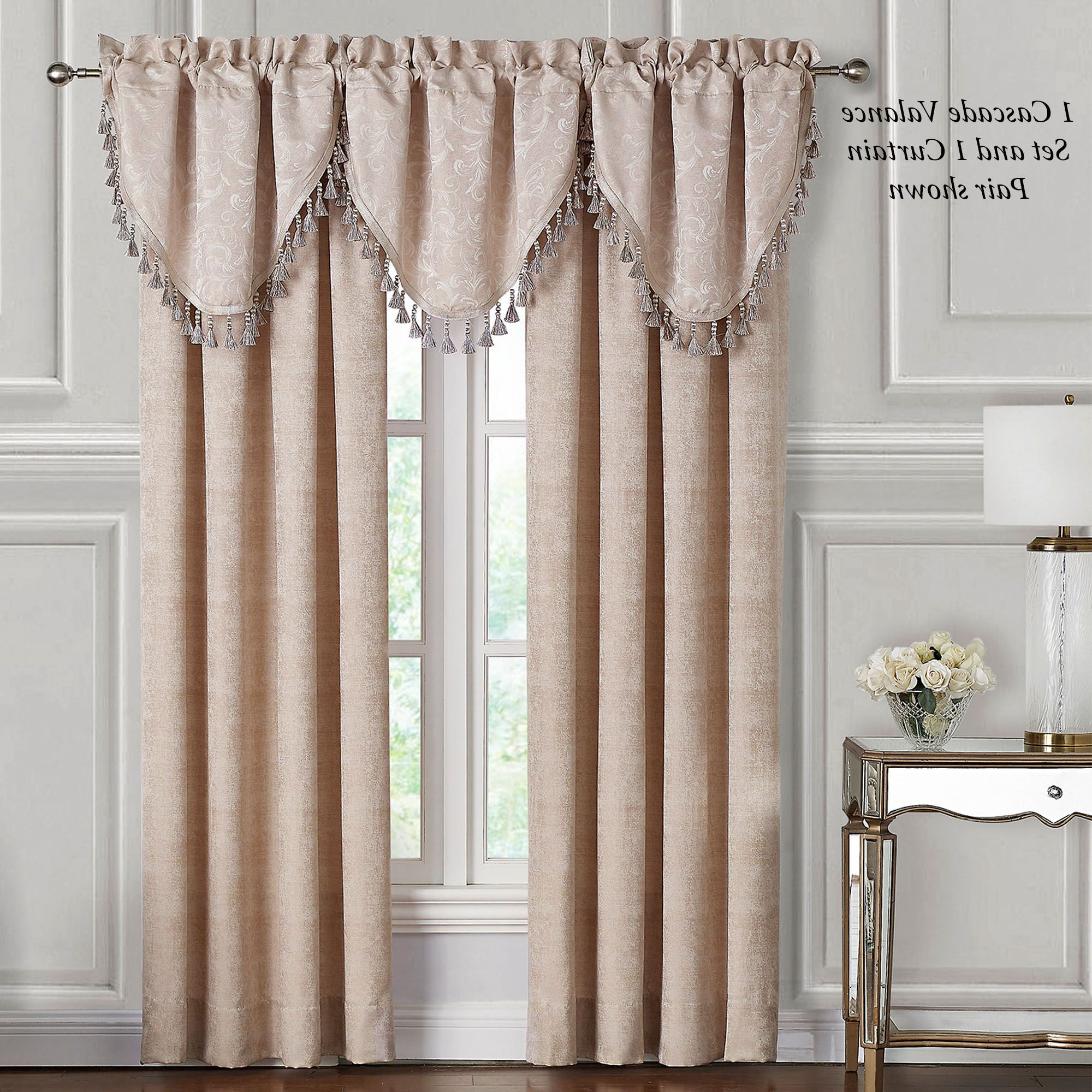 Most Recently Released Gisella Acanthus Leaf Window Treatmentwaterford Linens With Regard To Scroll Leaf 3 Piece Curtain Tier And Valance Sets (View 19 of 20)