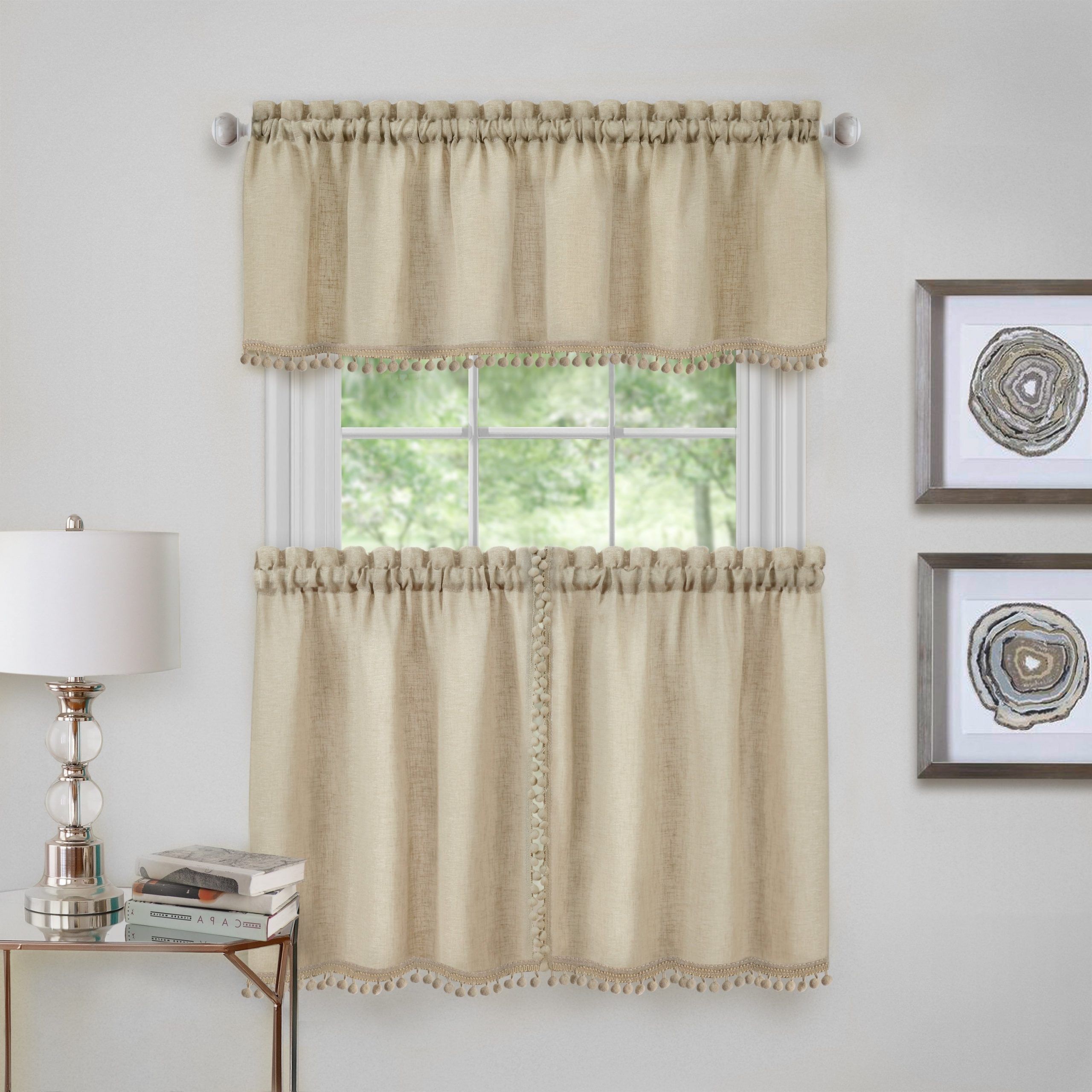 Most Recently Released Wallace Window Kitchen Curtain Tier Pair And Valance Set Within Dakota Window Curtain Tier Pair And Valance Sets (View 11 of 20)