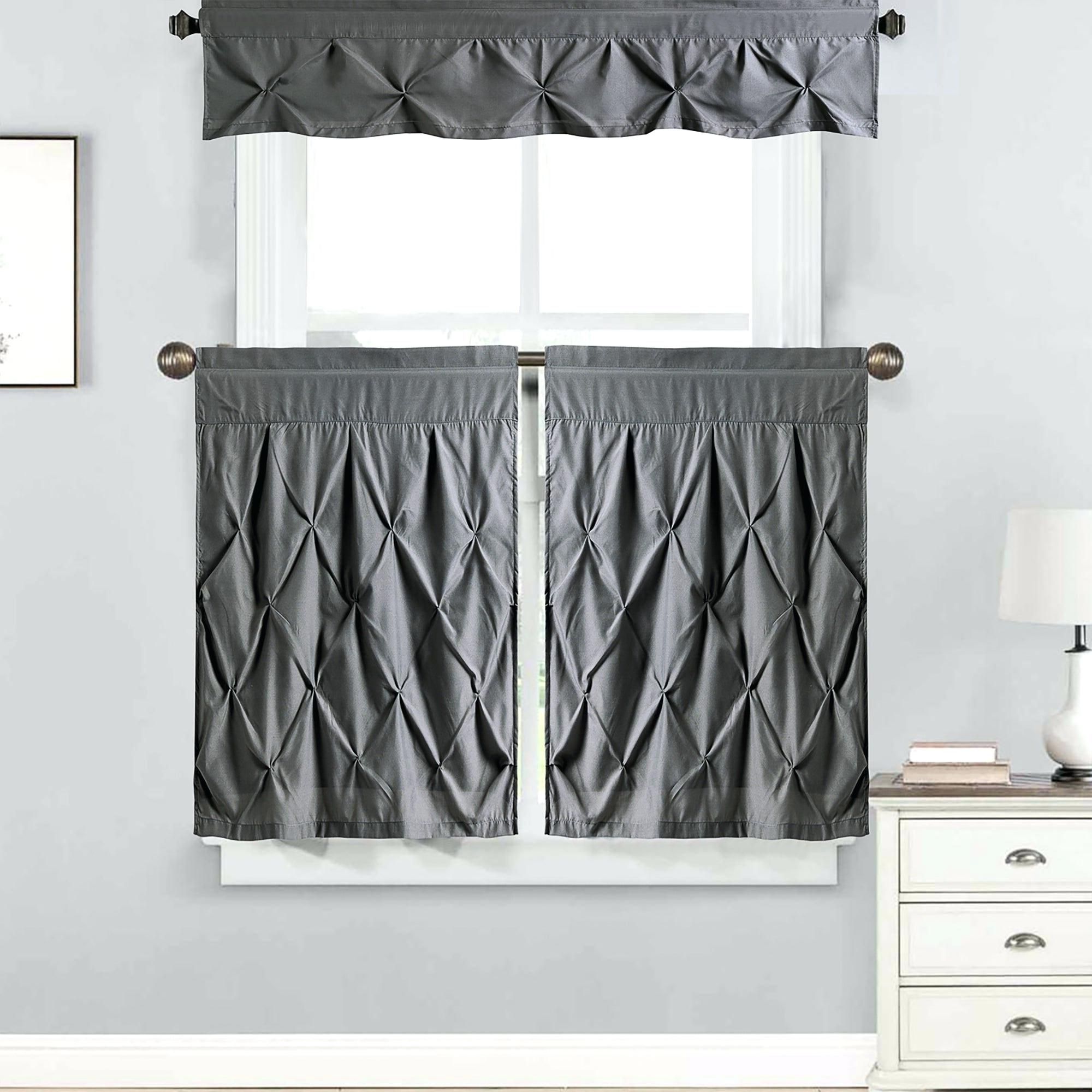 Most Up To Date Curtain Sets With Valance – Mnkskin Inside Imperial Flower Jacquard Tier And Valance Kitchen Curtain Sets (View 6 of 20)