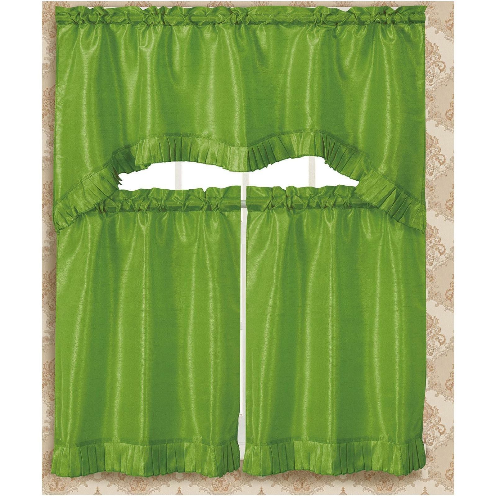 Rt Designers Collection Bermuda Ruffle Kitchen Curtain Tier Within Recent Bermuda Ruffle Kitchen Curtain Tier Sets (View 5 of 20)