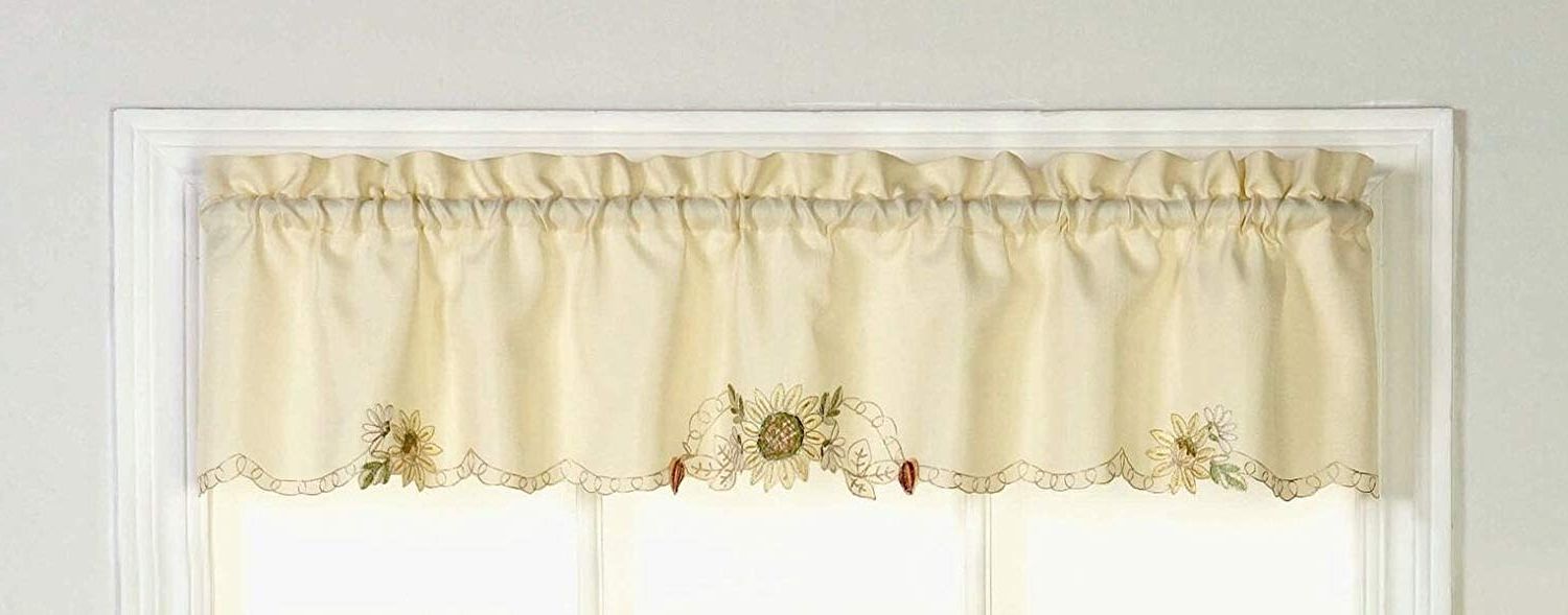 Traditional Tailored Window Curtains With Embroidered Yellow Sunflowers Intended For 2021 Amazon: Ben & Jonah Simple Eleganceben&jonah (View 2 of 20)